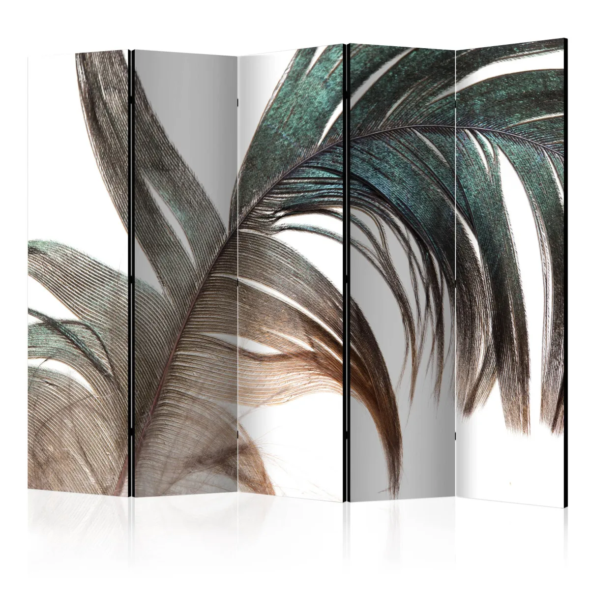 Paravent 5 volets - beautiful feather ii [room dividers]