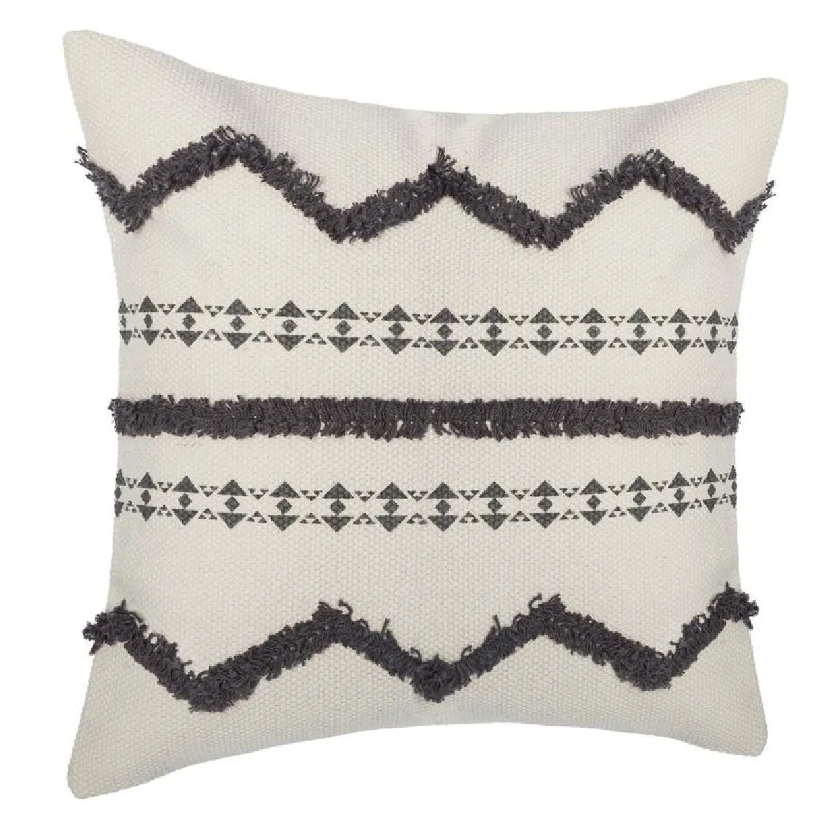 Housse de coussin Atmosphera Housse de coussin - Tuff - L 40 cm x l 40 cm - Gris