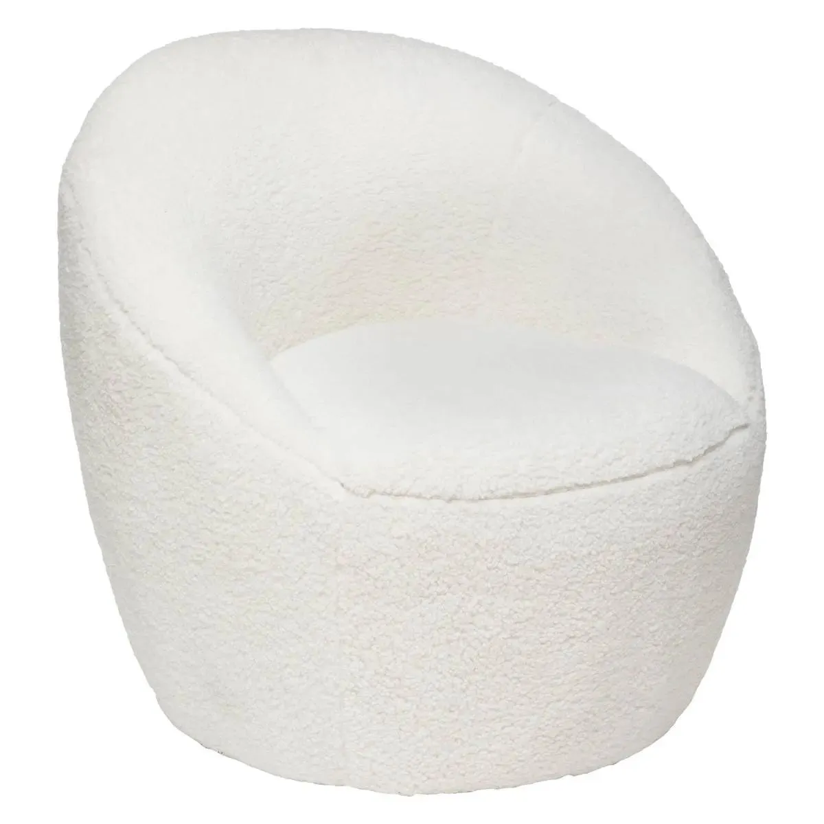Atmosphera Blanc Fauteuil Bouclette Romi - Image 3