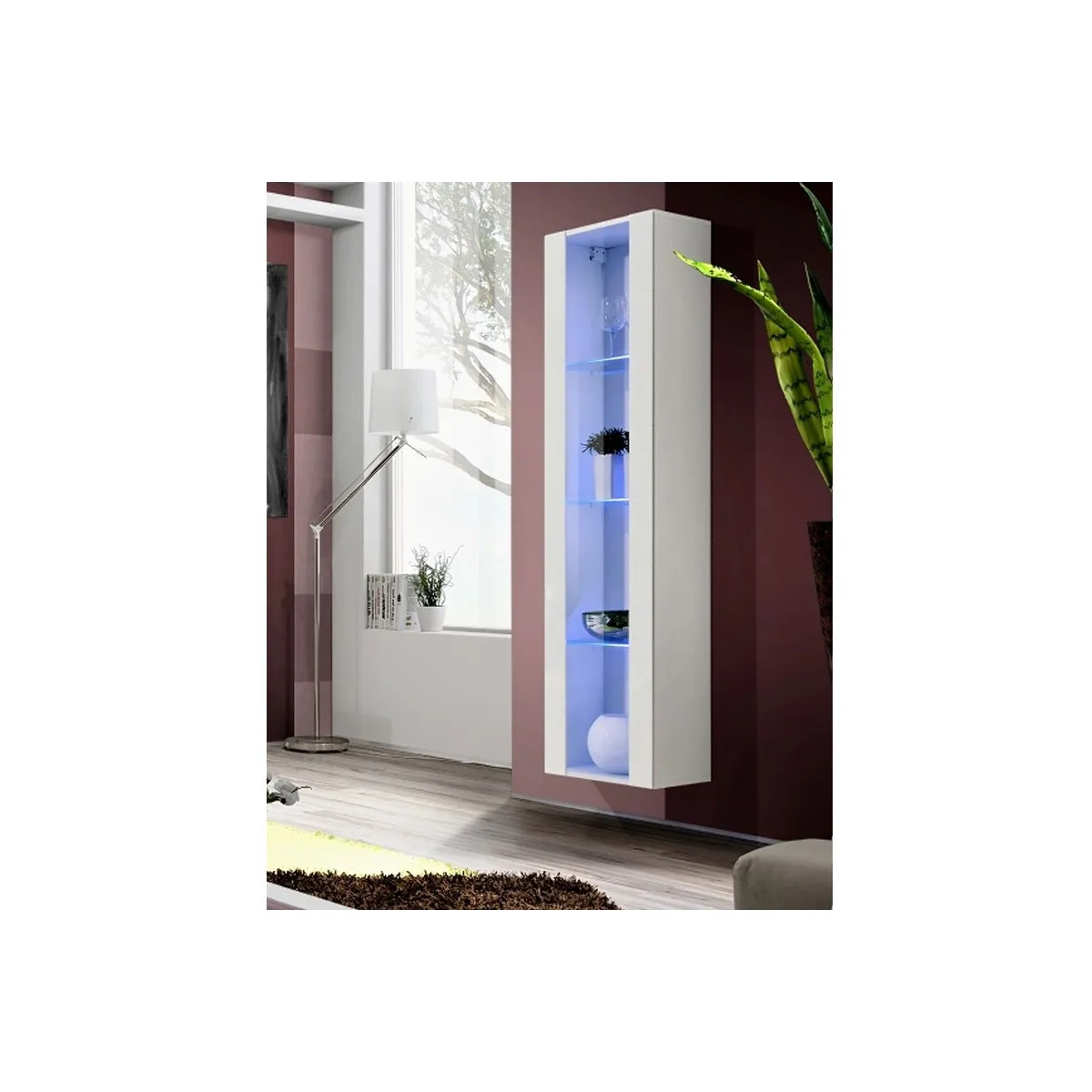 Vitrine LED Murale Design Fly C4 170cm