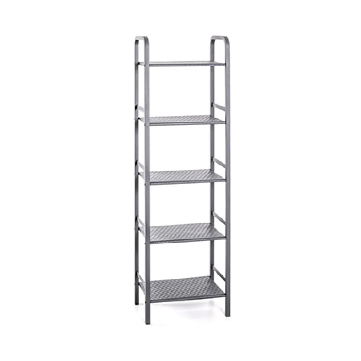Etagère de salle de bain 40x28x137 cm en métal gris - NESSIE