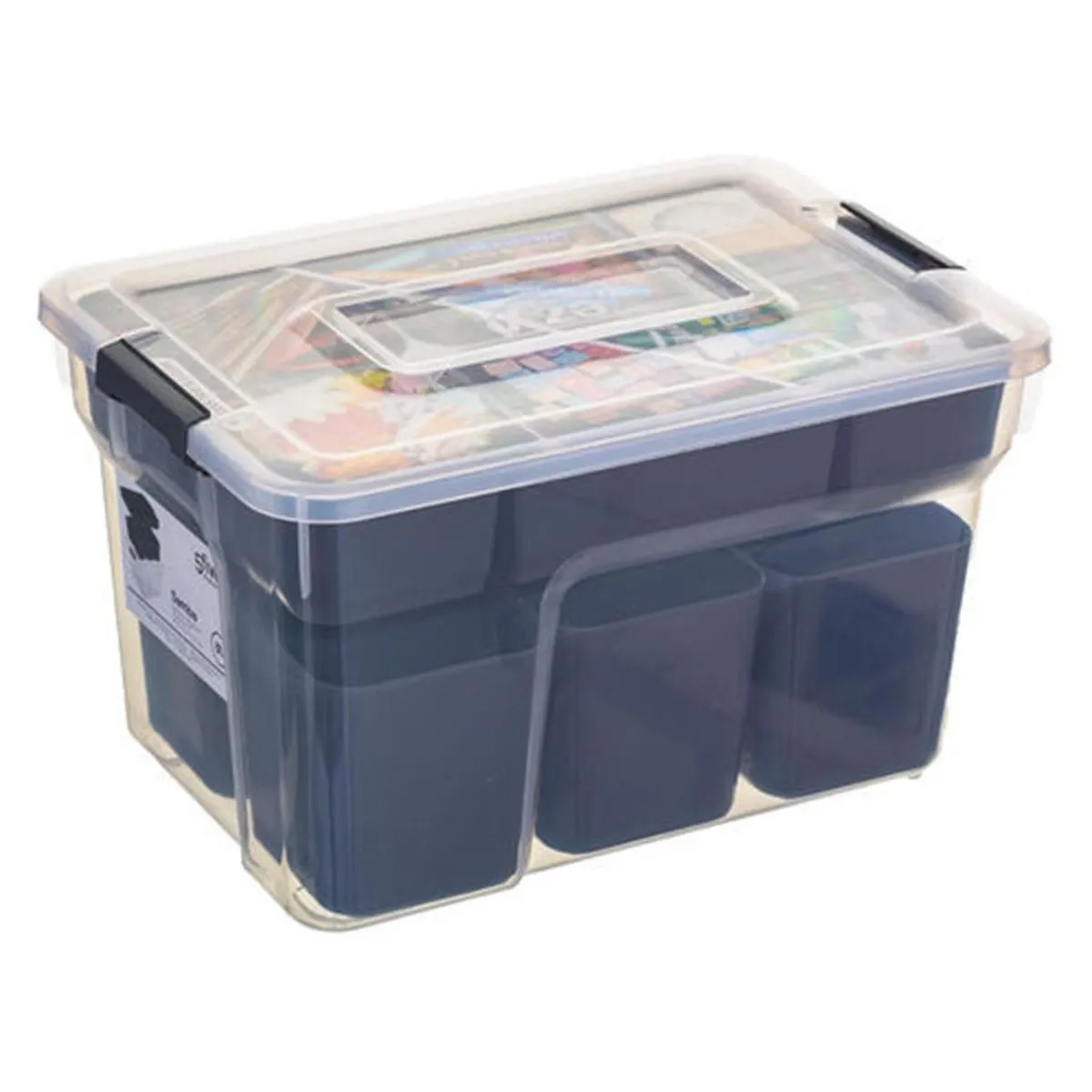 Five Simply Smart Boîte De Rangement 10 Compartiments 8L Transparent