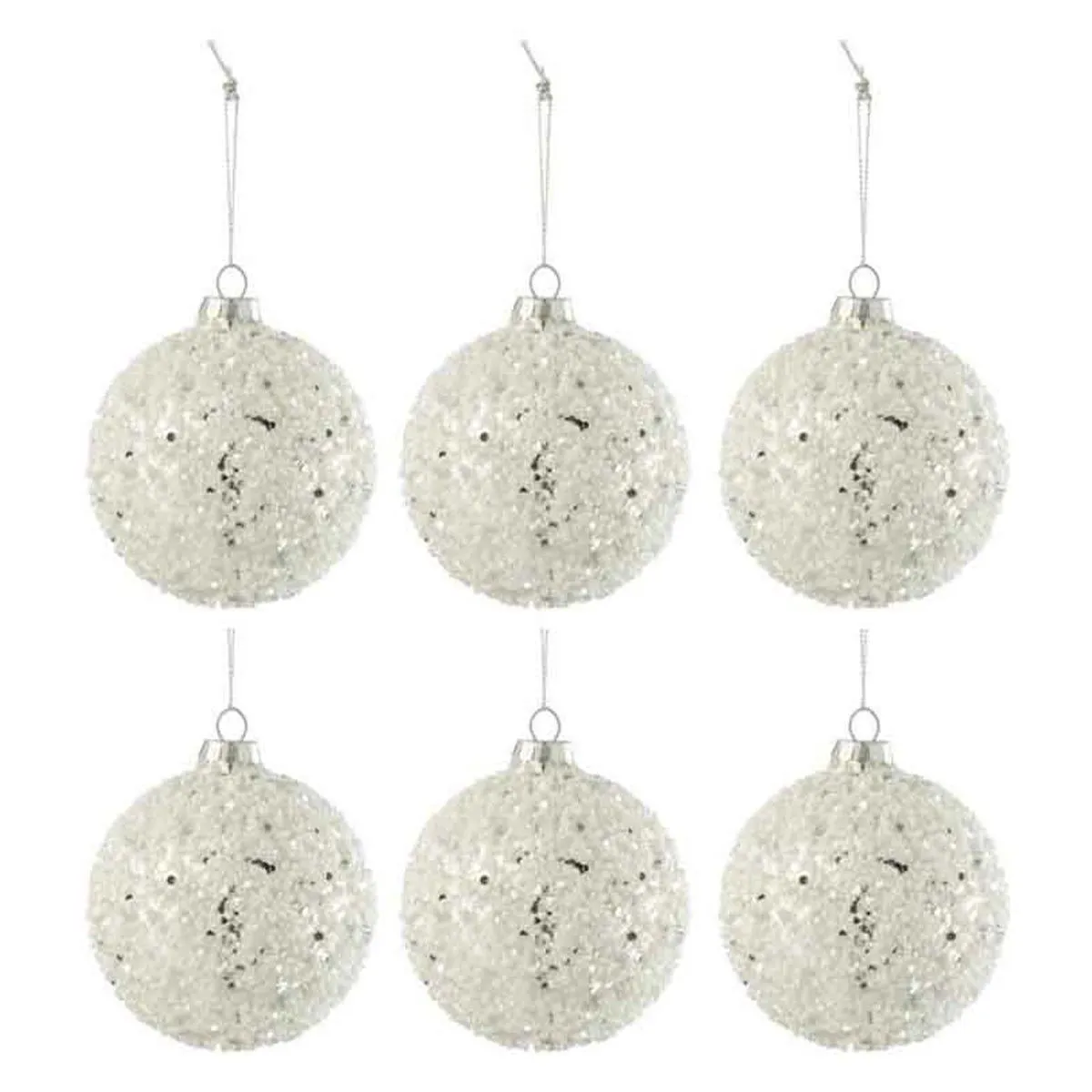 Lot de 6 Boules de Noël Perles 8cm - vue 2