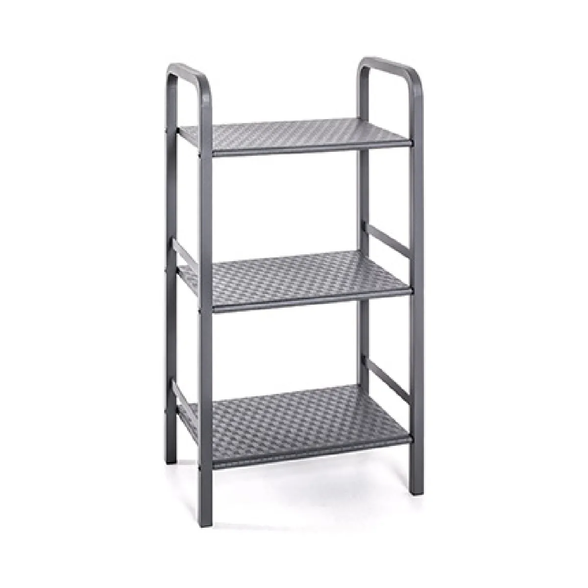 Etagère de salle de bain 40x28x81 cm en métal gris - NESSIE