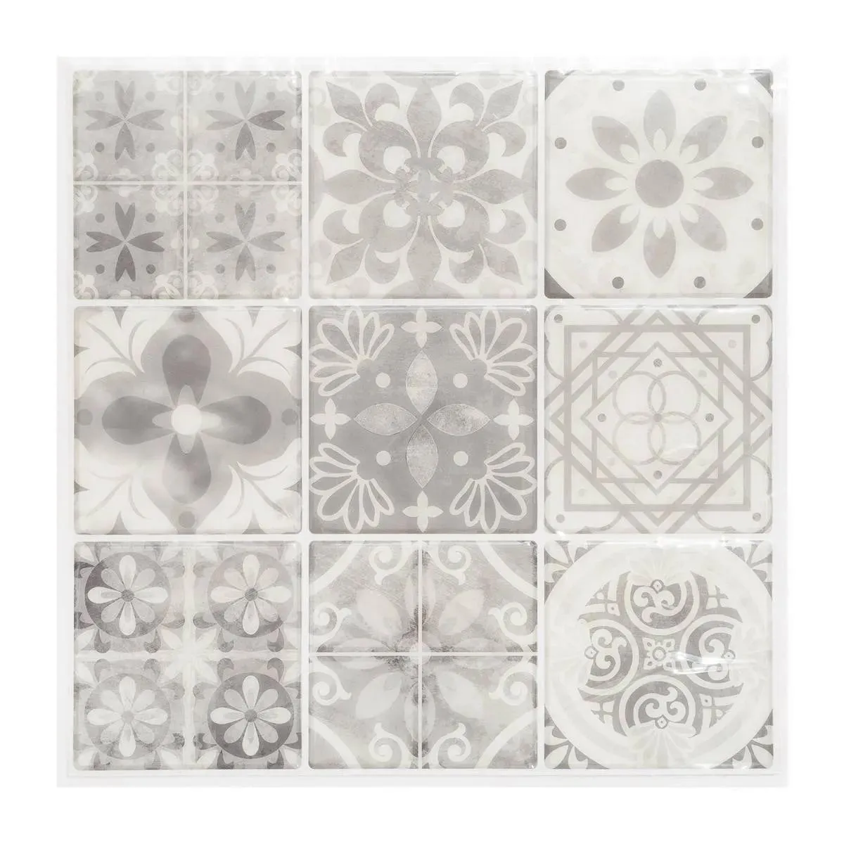 Atmosphera Gris Lot De 2 Stickers Carrelage Yto 25X25cm