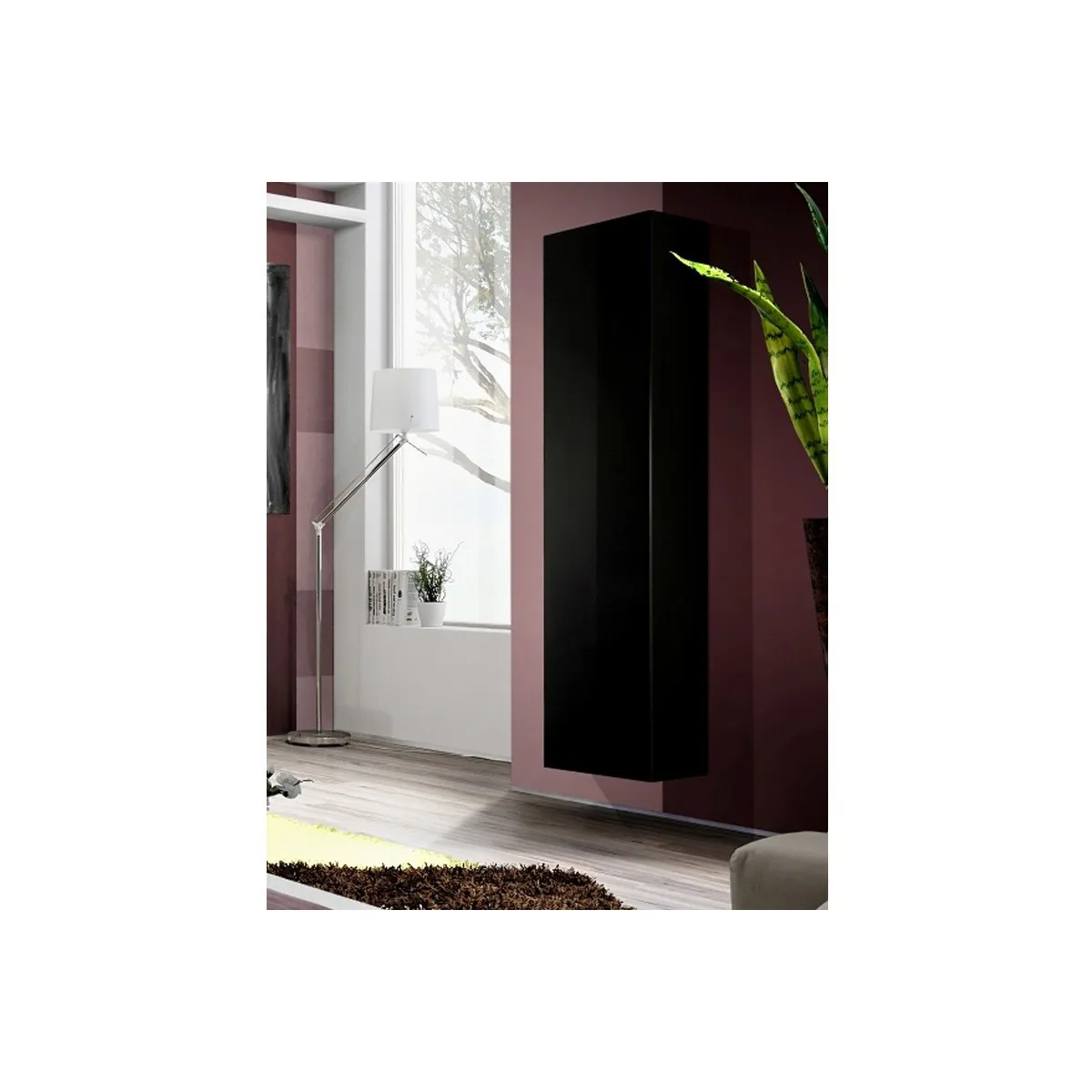 Paris Prix Noir Vitrine Murale Design Fly A1 170Cm
