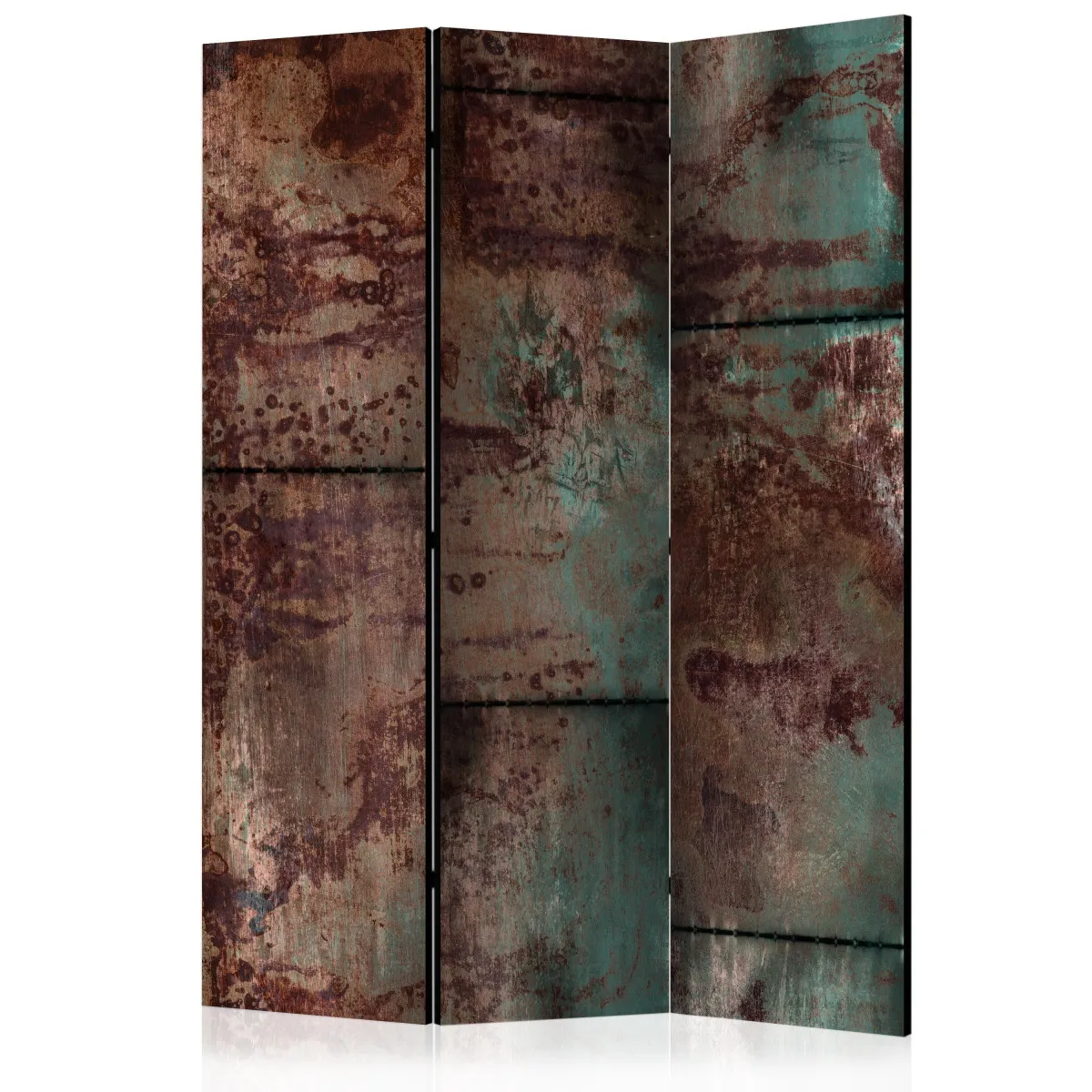 Paravent 3 volets - dark metal sheet [room dividers] A1-PARAVENTtc0281