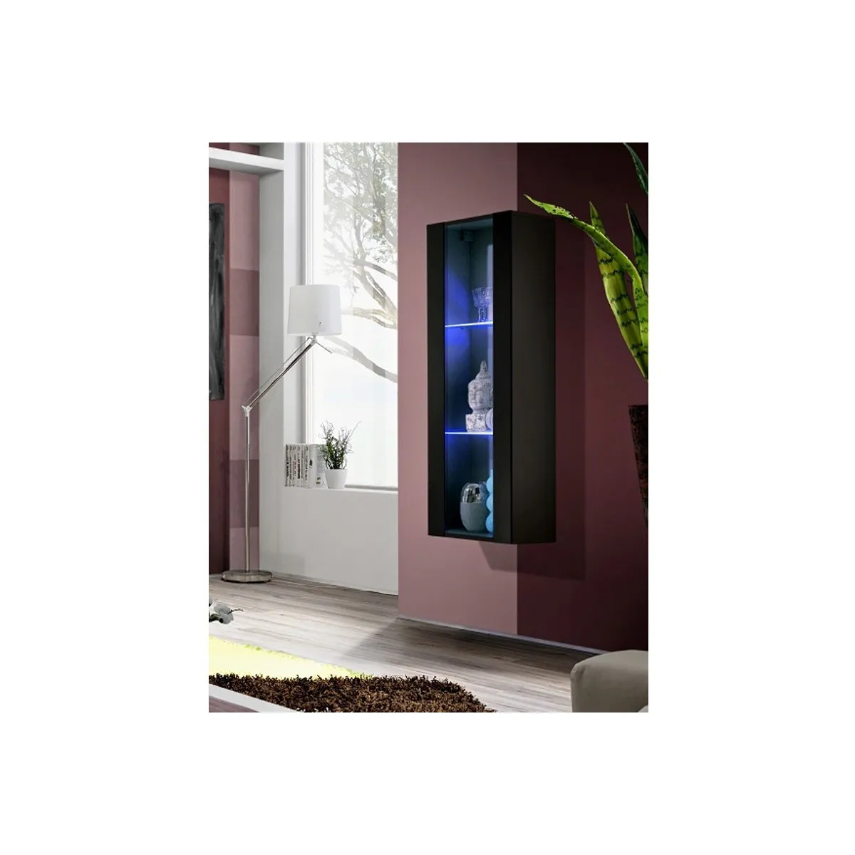 Vitrine LED Murale Design Fly A2 126cm - vue 2
