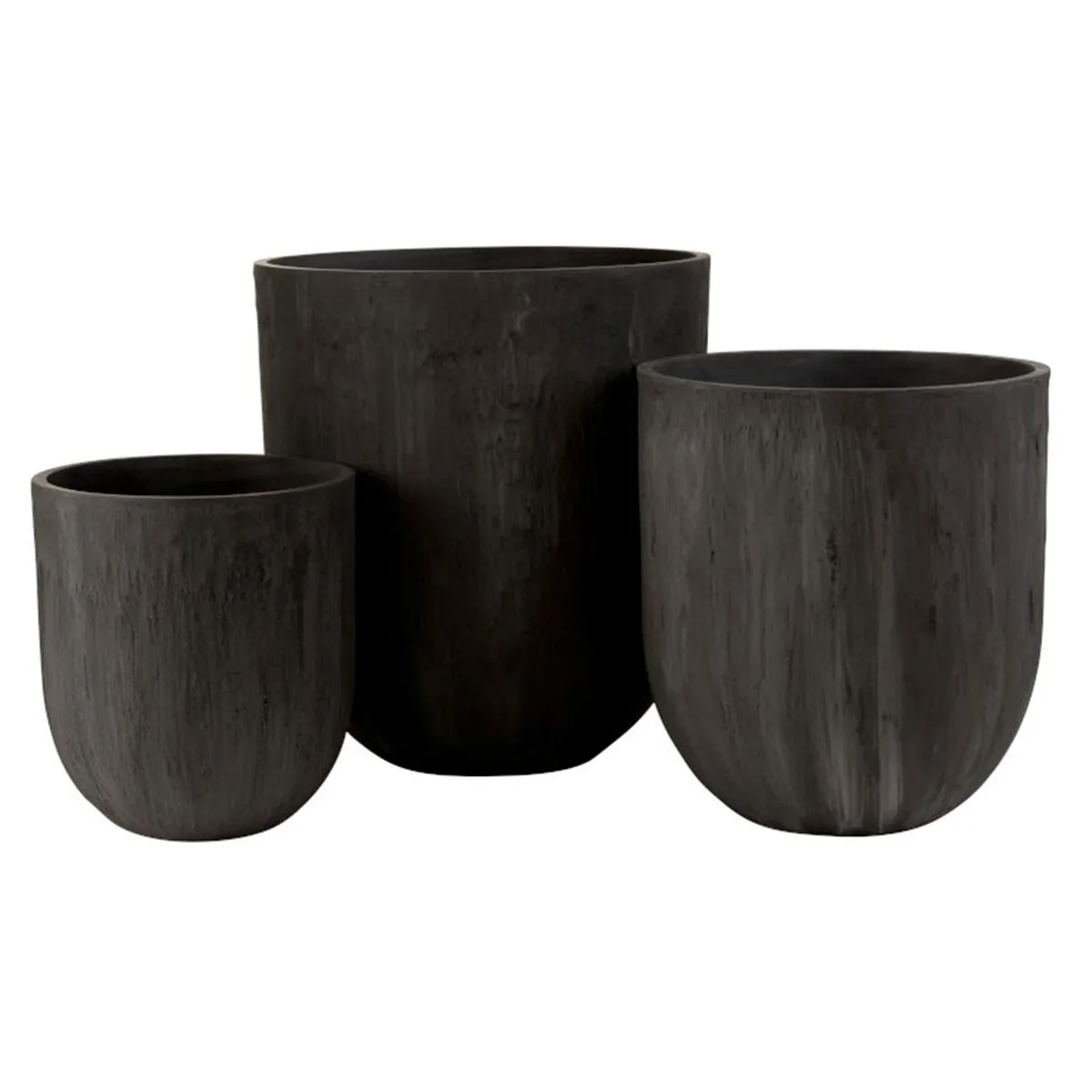 Paris Prix Noir Lot De 3 Vases Zera