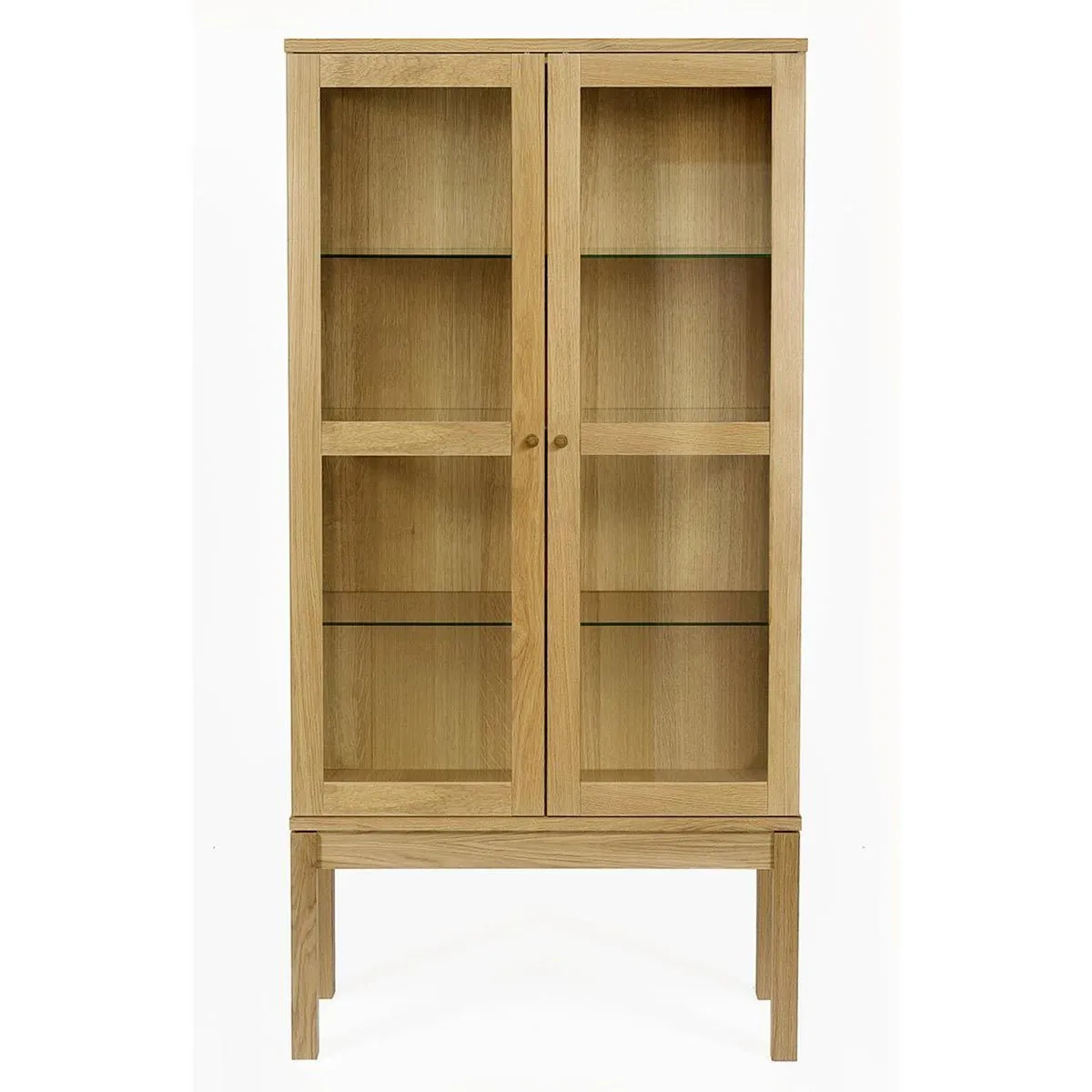 Vitrine 2 Portes AbbeyWood 170cm Naturel