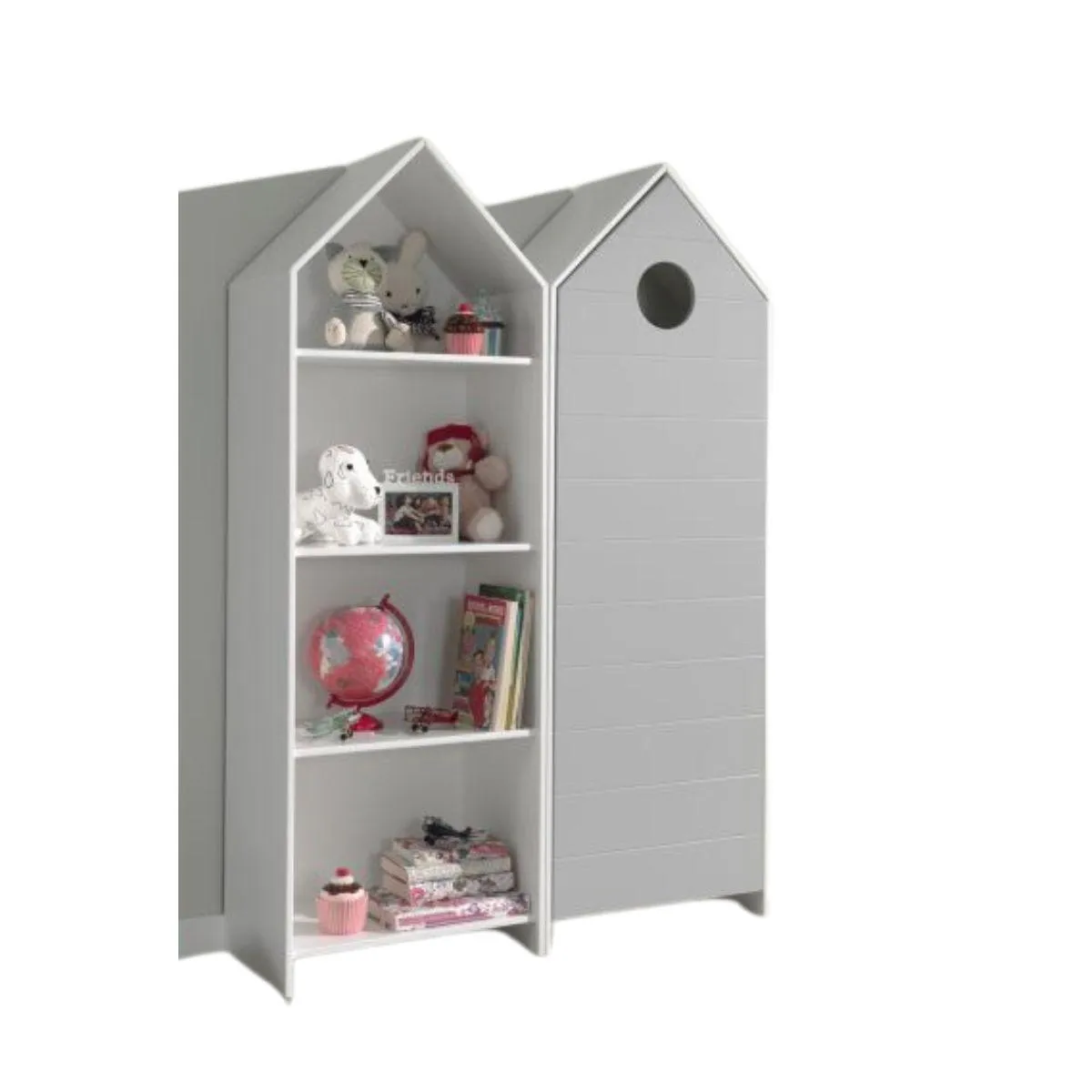 Vipack CASAMI Armoire ouverte + Armoire 1 porte Gris Vipack CASAMI Armoire ouverte + Armoire 1 porte Gris