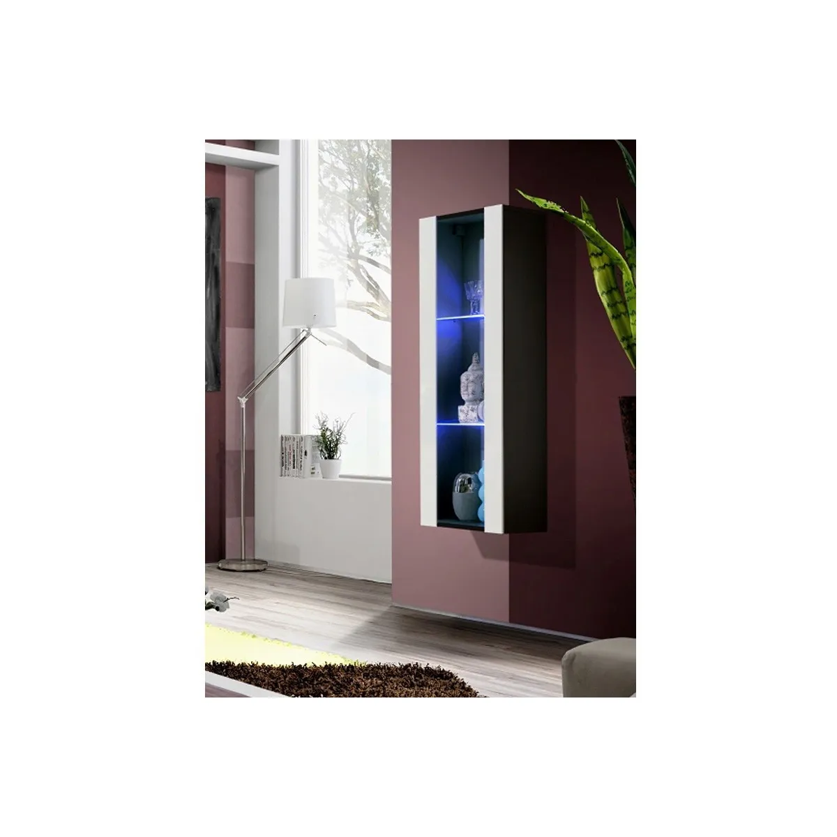 Vitrine LED Murale Design Fly A2 126cm - vue 3