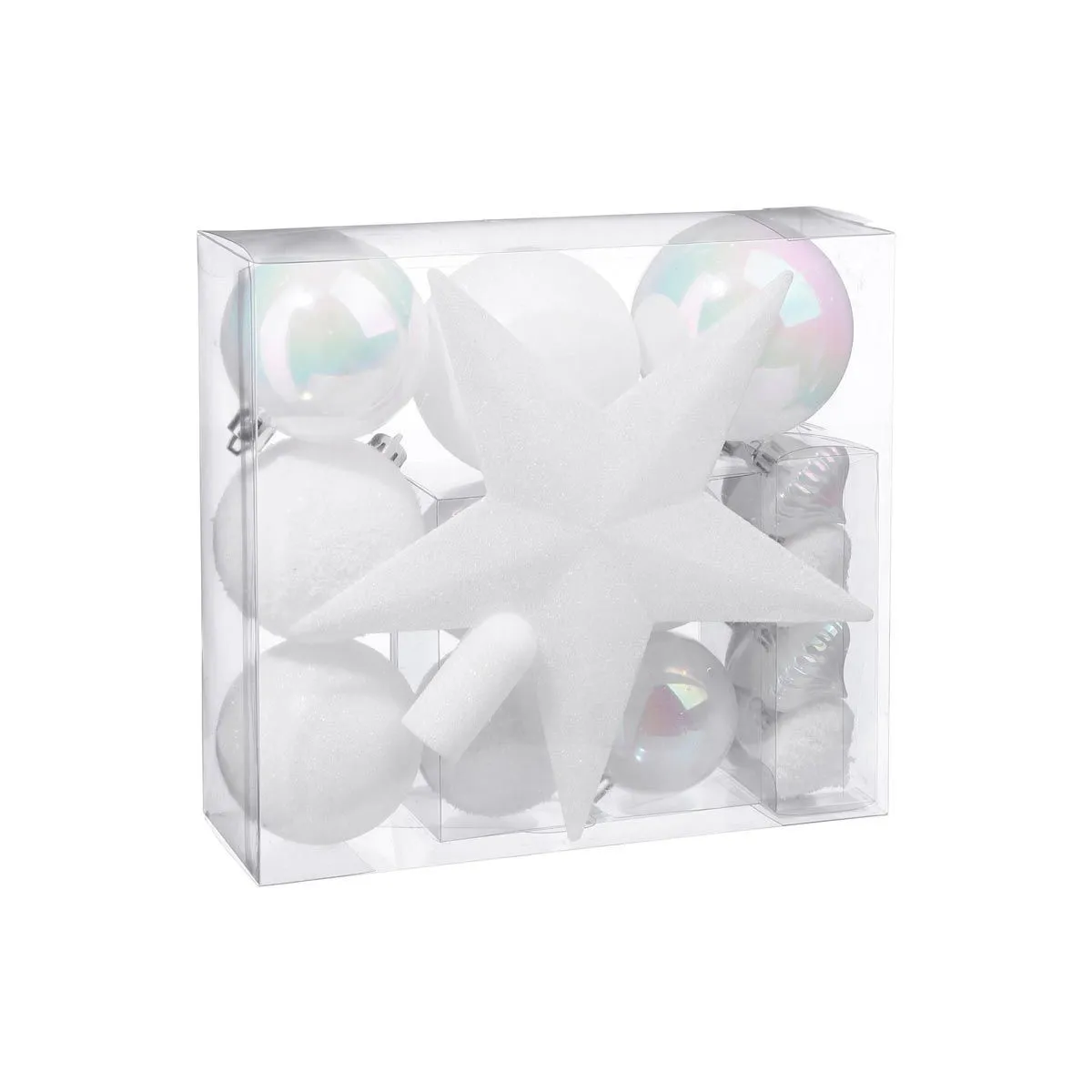 Atmosphera Blanches Lot De 18 Boules De Noël - Image 3