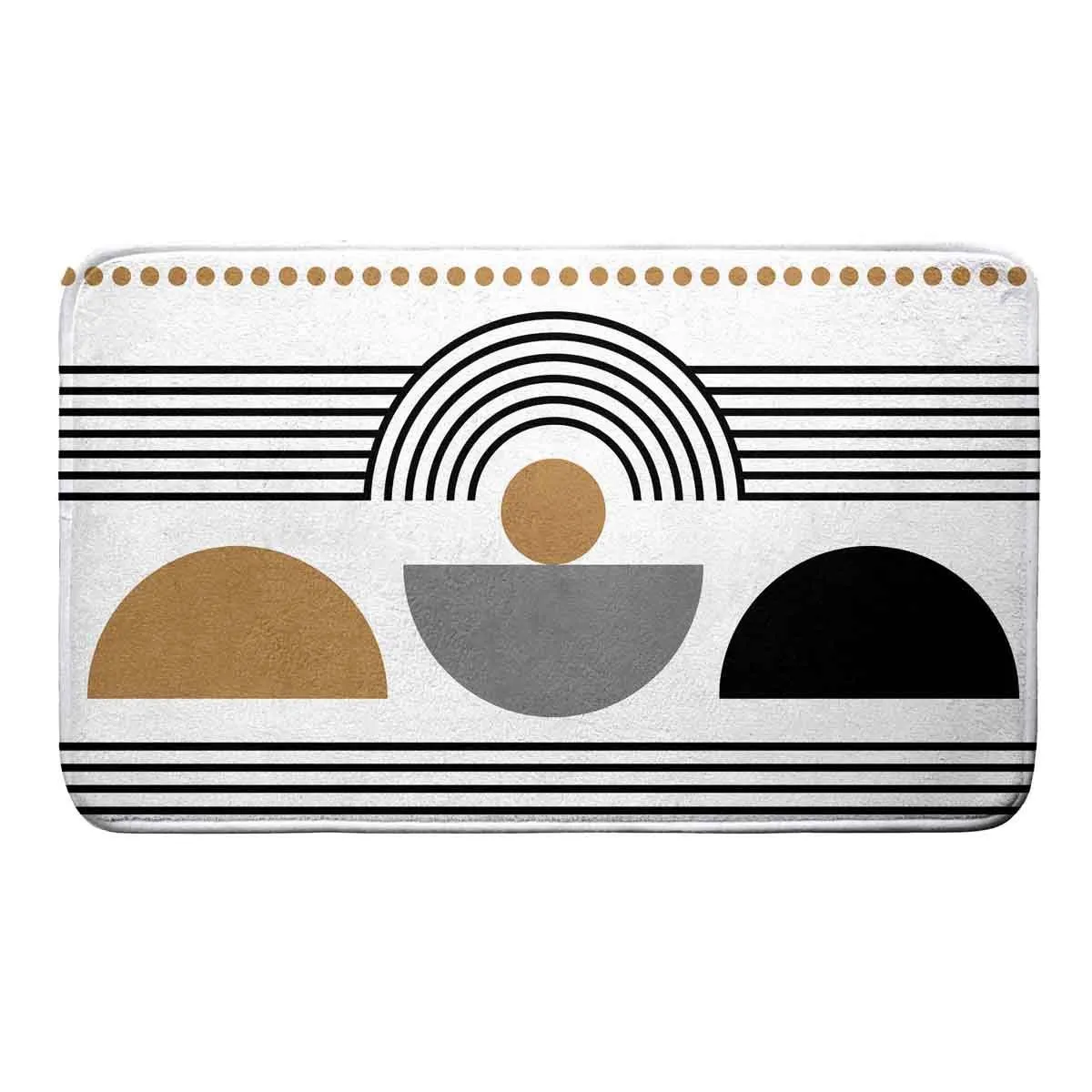 Non Communiqué Blanc Tapis De Bain Imprimé "Memphis" 45X75cm - Image 3