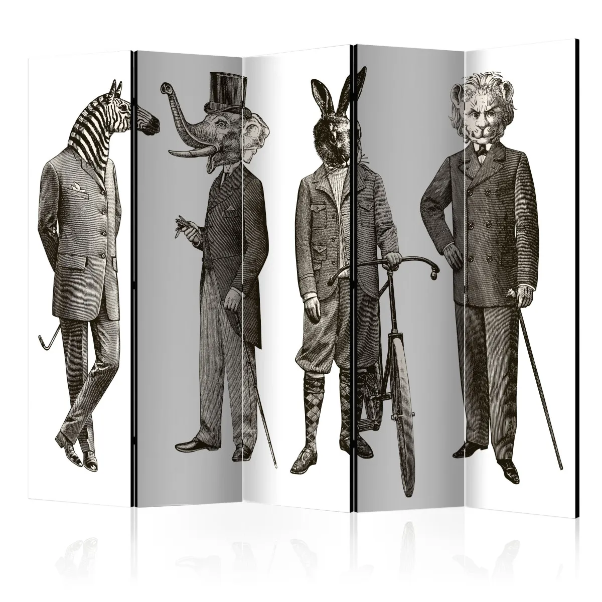 Paravent 5 volets - elegant zoo ii [room dividers] A1-PARAVENT506