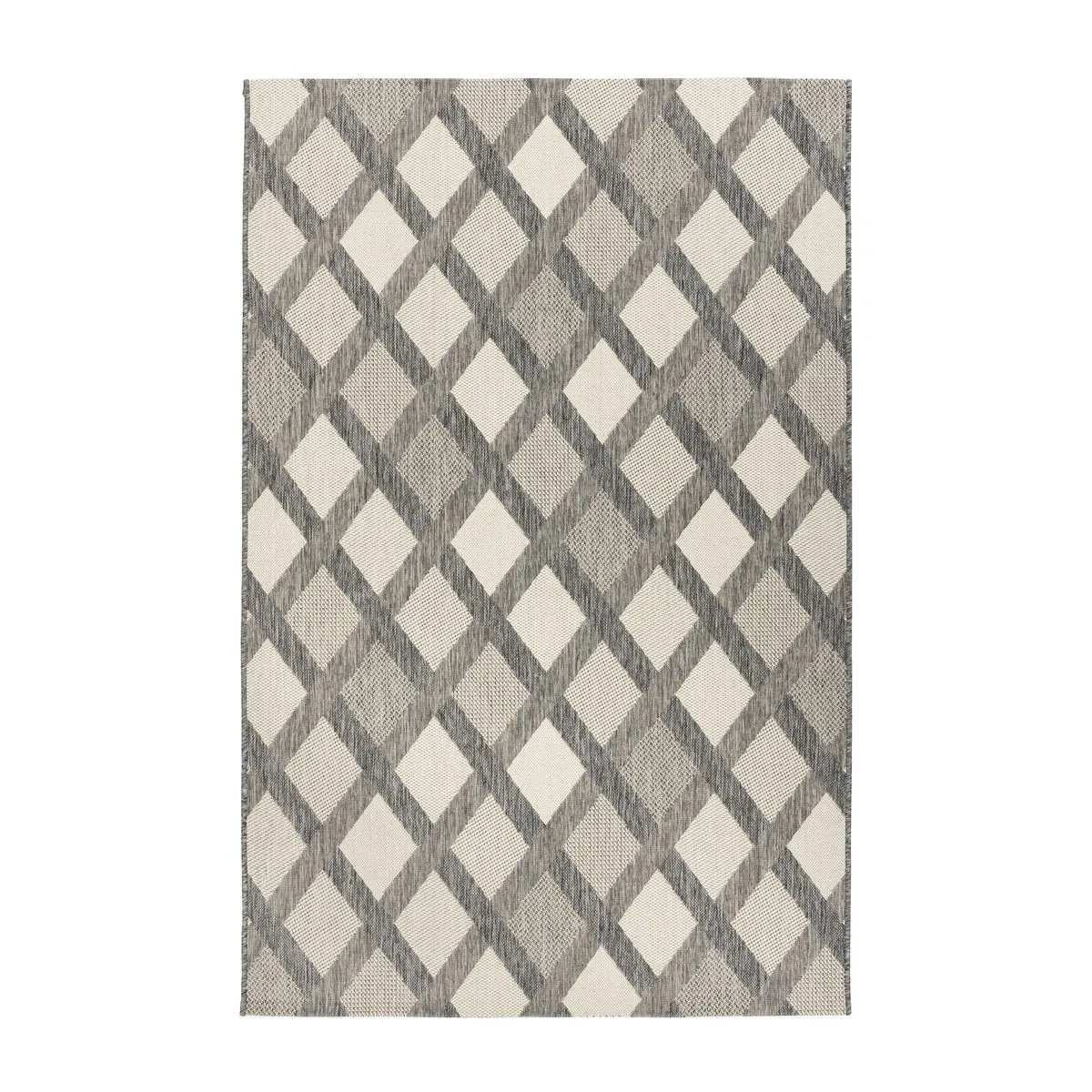 Paris Prix Tapis Tissé Géométrique À Poils Courts Splash Crème 80 X 150 Cm