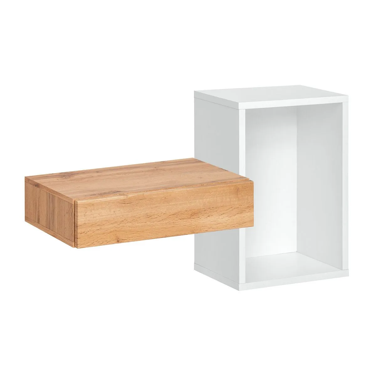 Paris Prix Blanc Étagère Murale & Tiroir Design Easy 100Cm