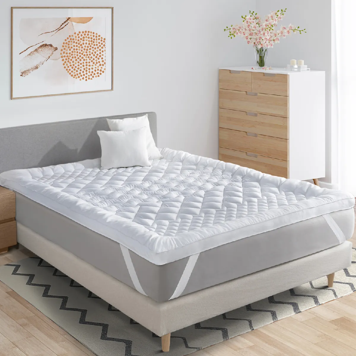 IDMARKET Surmatelas 140x190 CM 7 zones
