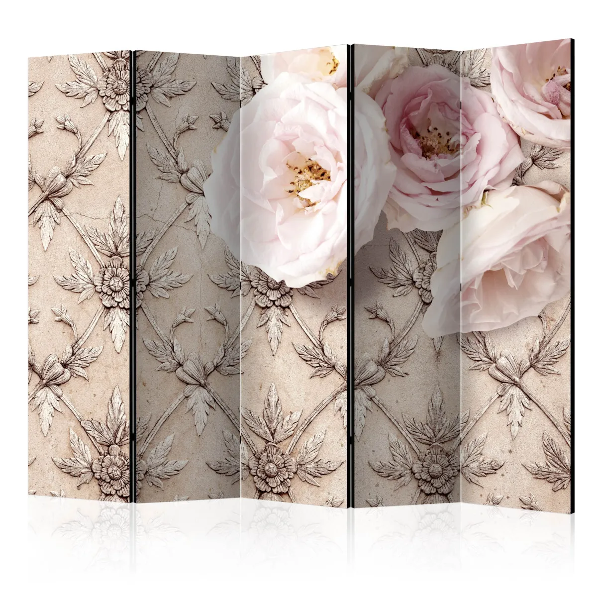 Paravent 5 volets - Romantic beige II [Room Dividers] - 225x172 (40064)