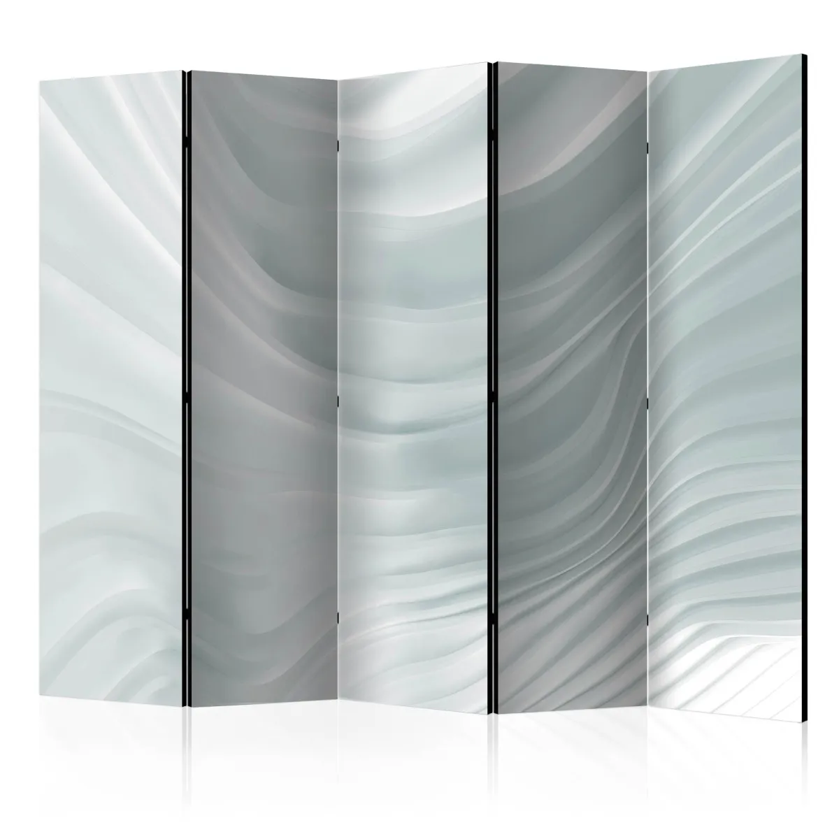 Paravent 5 volets - Waving White II [Room Dividers] - 225x172 (40709)