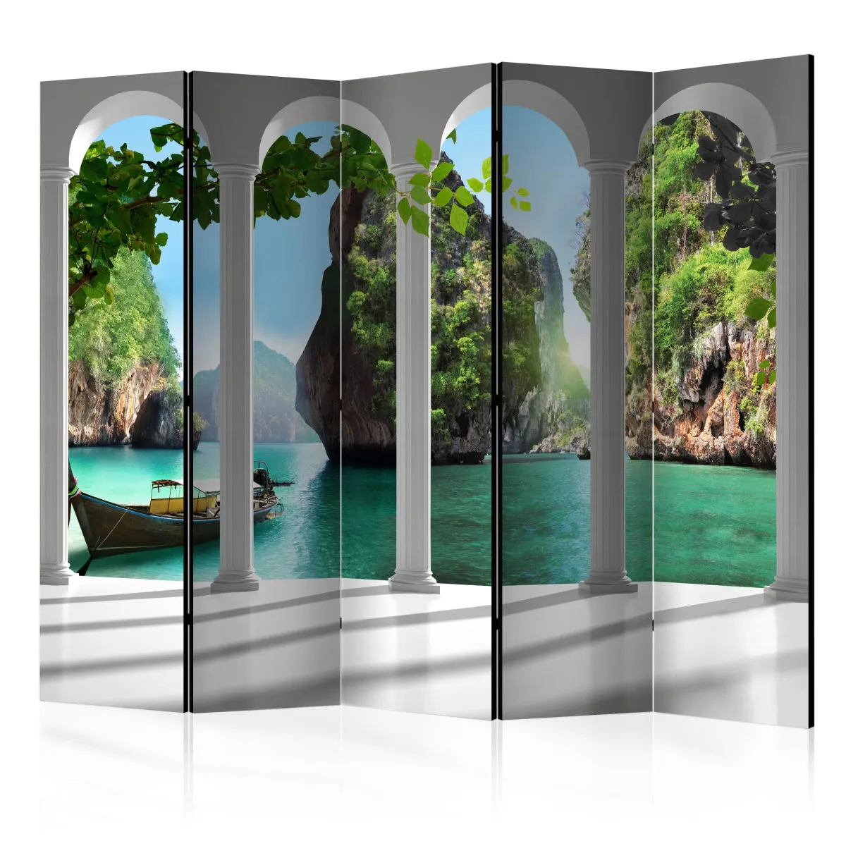 Paravent 5 volets - On the terrace II [Room Dividers] - 225x172 (39748)