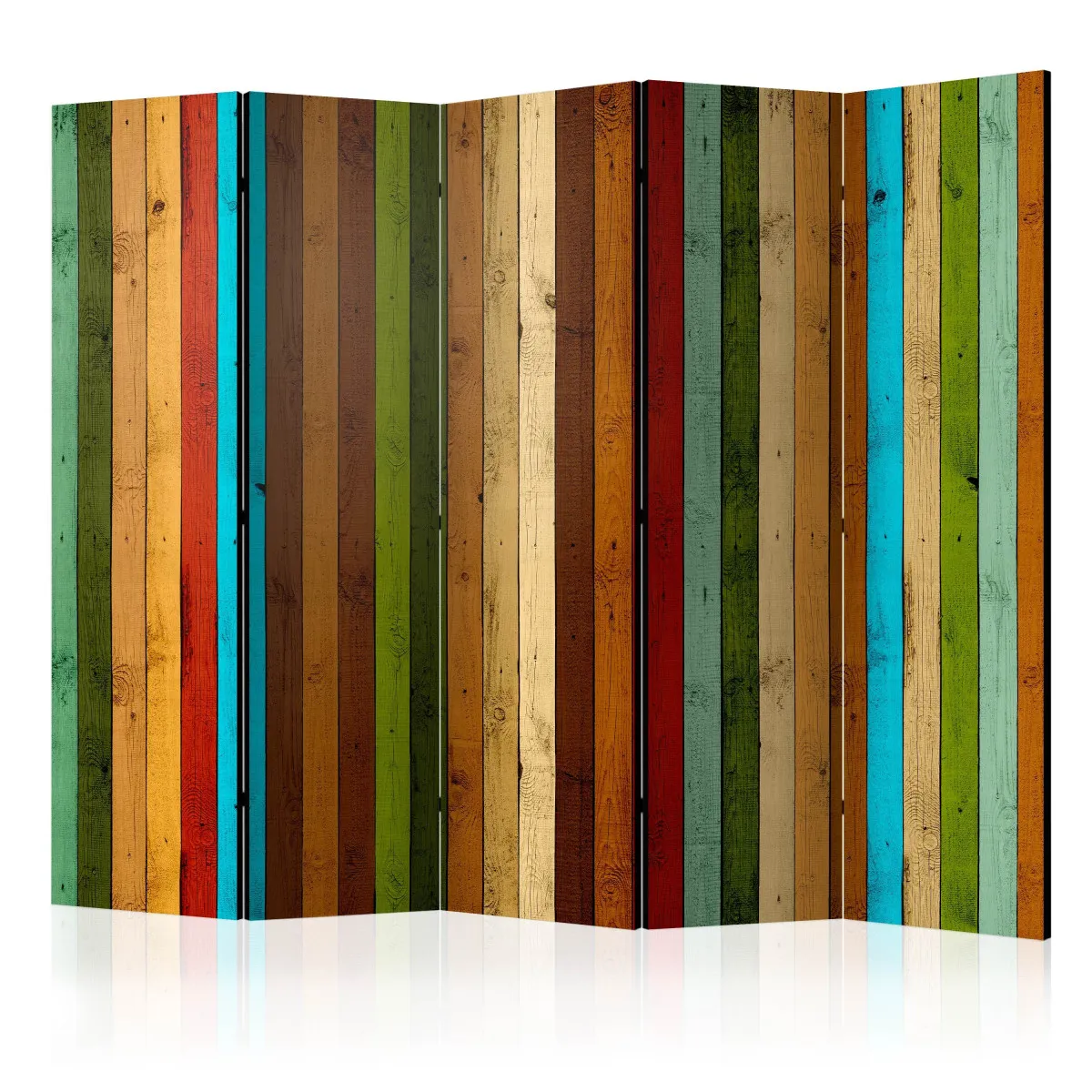 Artgeist - Paravent 5 volets - Wooden rainbow ii [Room Dividers] 225x172