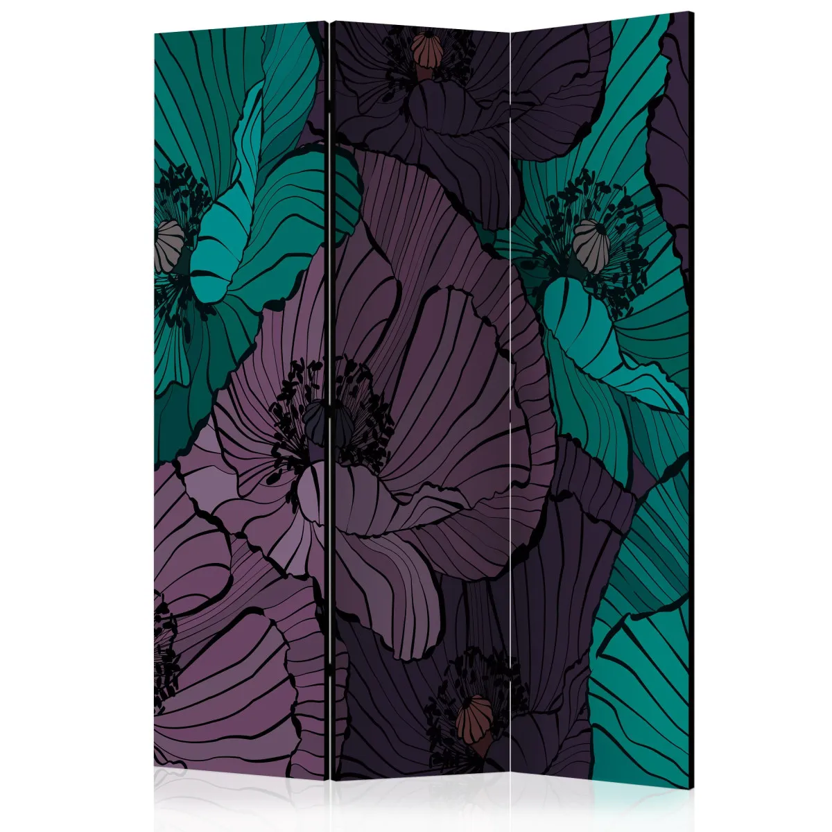 Paravent 3 volets - Flowerbed [Room Dividers] - 135x172 (38997)