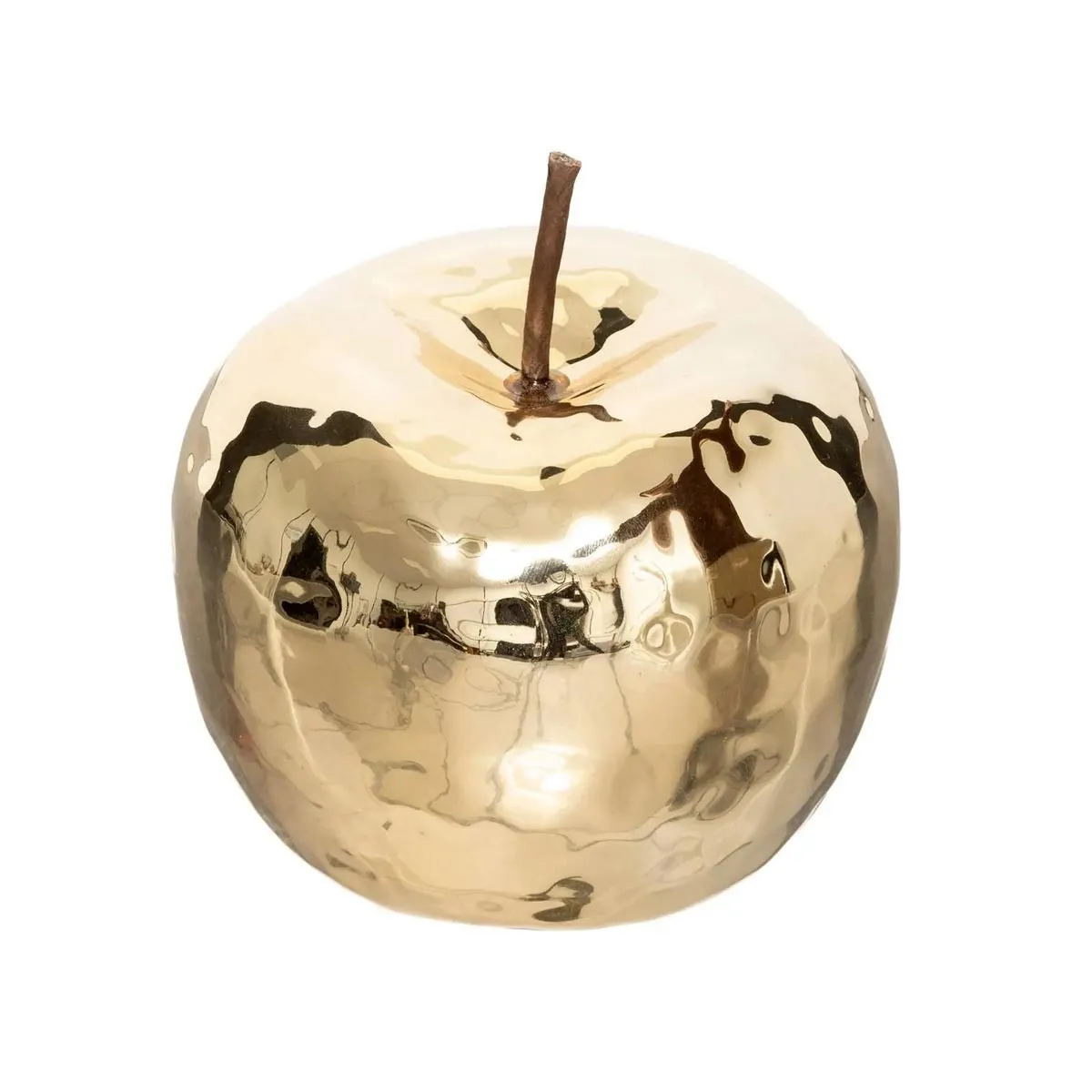 Atmosphera Créateur D'intérieur - Pomme Déco À Poser "Céramique" 14Cm Or - Image 2