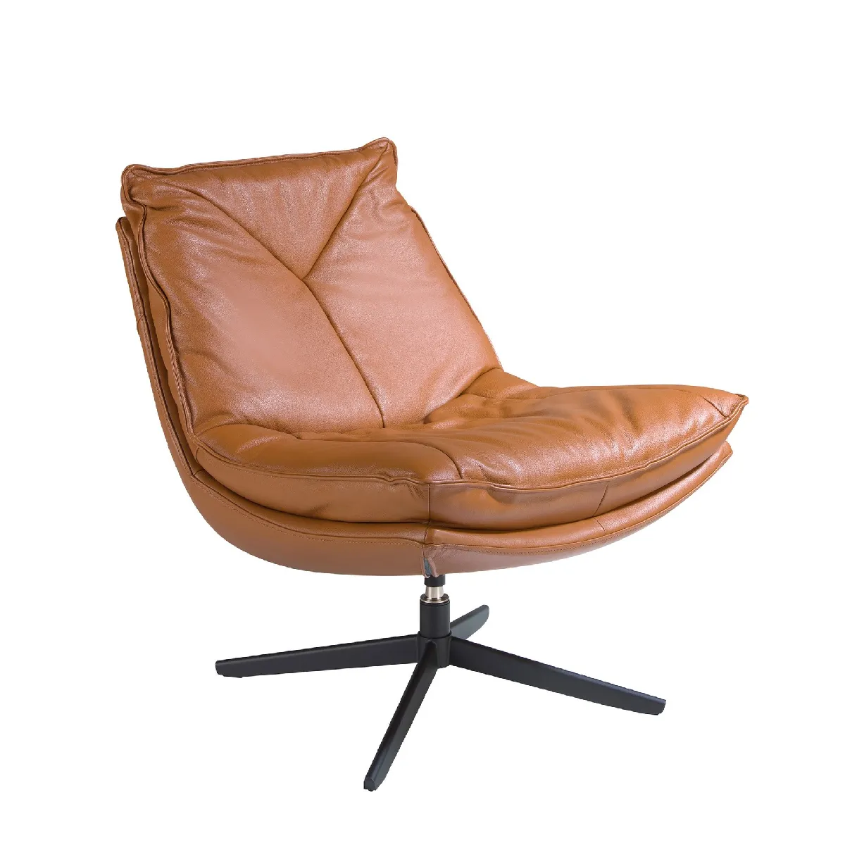 Fauteuil pivotant en cuir - vue 5