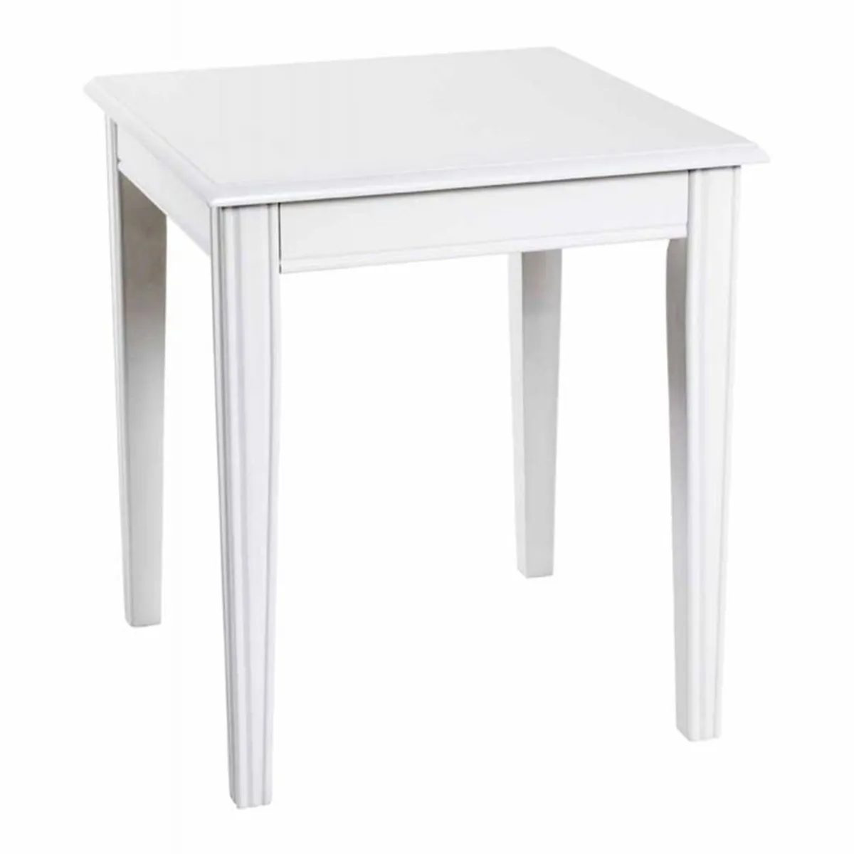Paris Prix Blanc Table D'appoint Carrée En Bois Elsa 51Cm