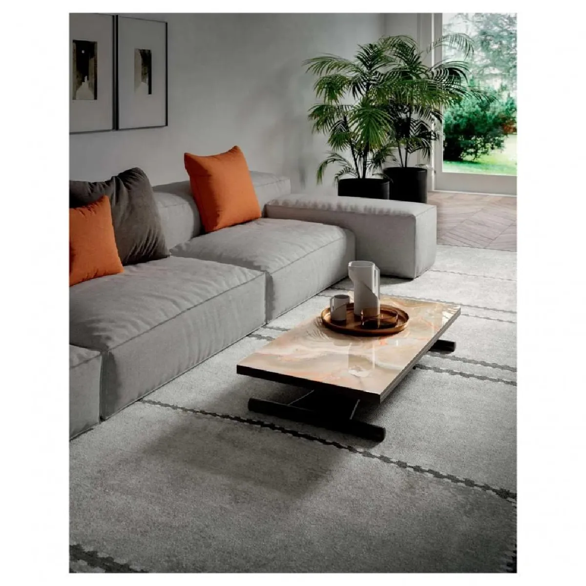 Comparer les prix de Table basse transformable MONDIAL CR en métal et Marbre