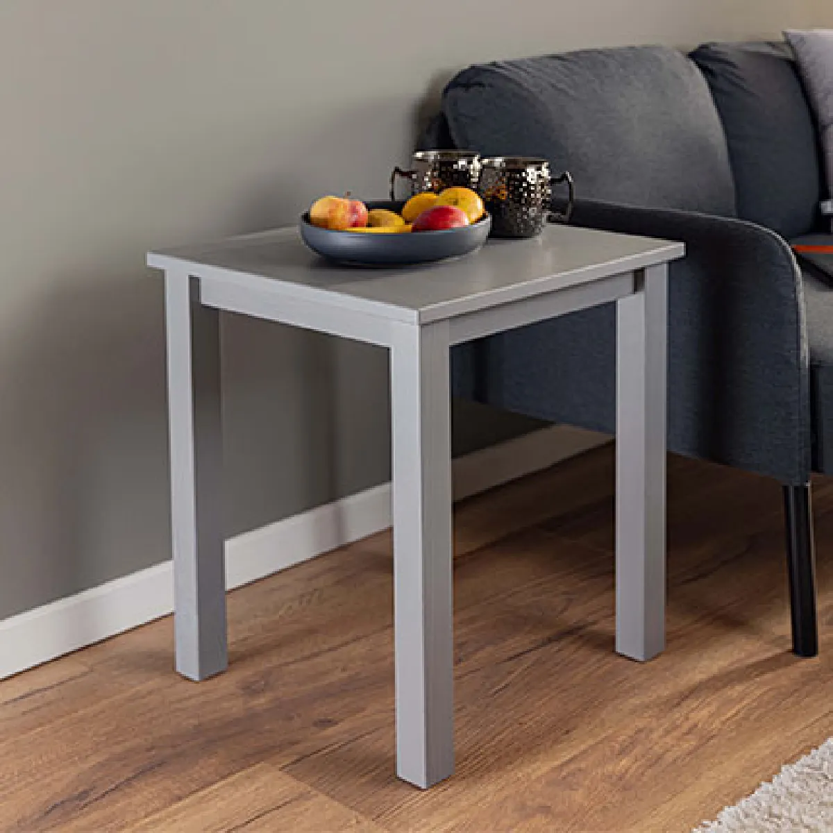 Mes Gris Table D'appoint Carrée 45X55 Cm En Pin Massif