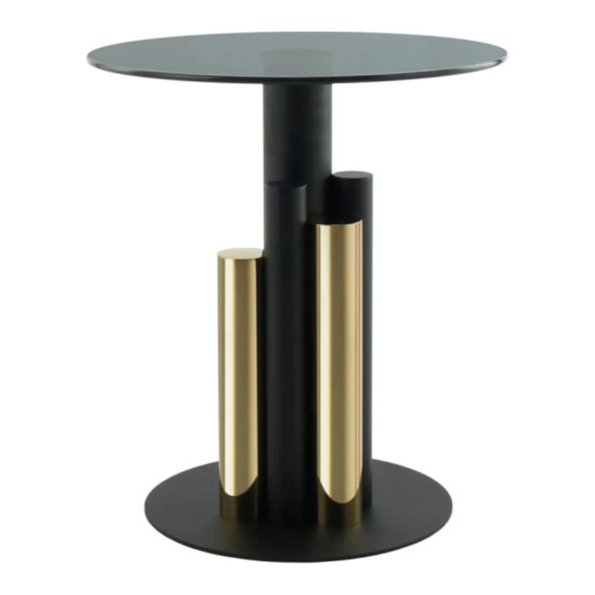 Non Communiqué Or Table D'appoint Design "Paula" 50Cm & Gris - Image 2