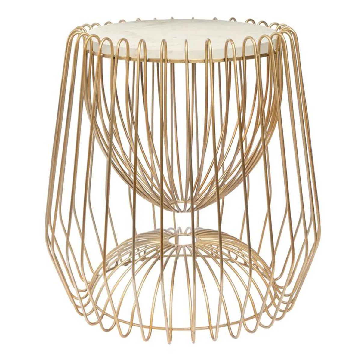 Non Communiqué Blanc Table D'appoint Design Malibu 51Cm - Image 3