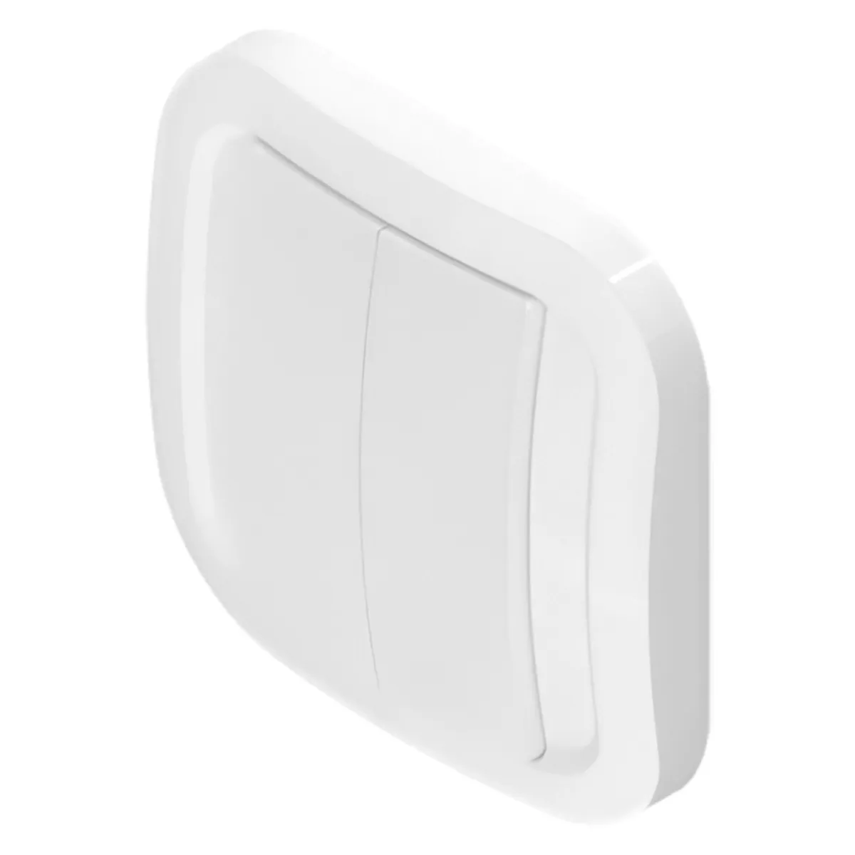 Nodon Blanc Interrupteur Mural Sans Fil 2 Boutons Pour Système Zigbee