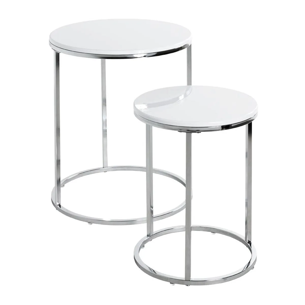 Paris Prix Blanc Lot De 2 Tables D'appoint Zélie 40Cm