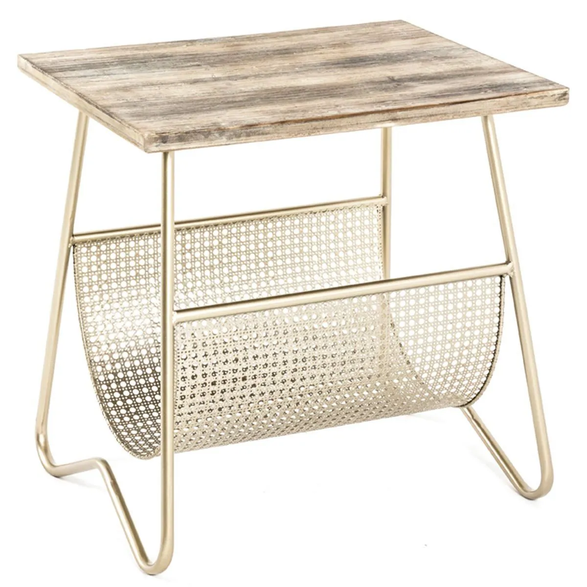 Paris Prix Table D'appoint Design Porte Revues 51Cm Or