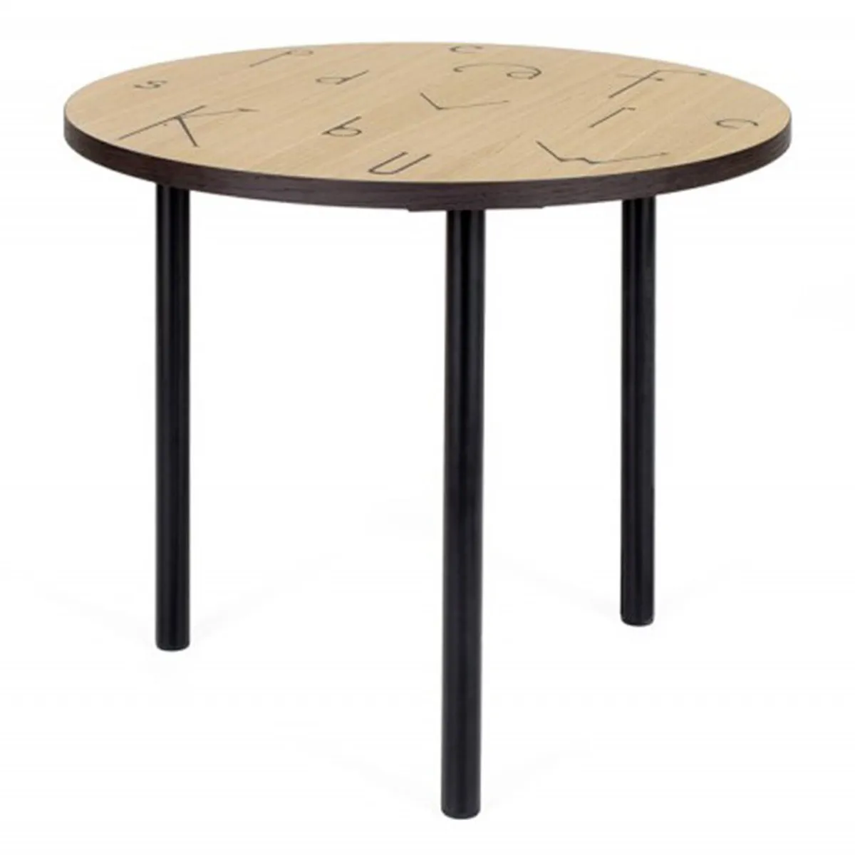 Generique Table D'appoint Design "Arty Lettres" 50Cm Chêne - Image 2