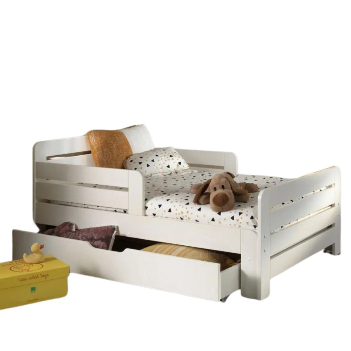 Vipack Lit evolutif pour enfant Jumper Blanc + Tiroir de lit + Matelas Vipack Lit evolutif pour enfant Jumper Blanc + Tiroir de lit + Matelas