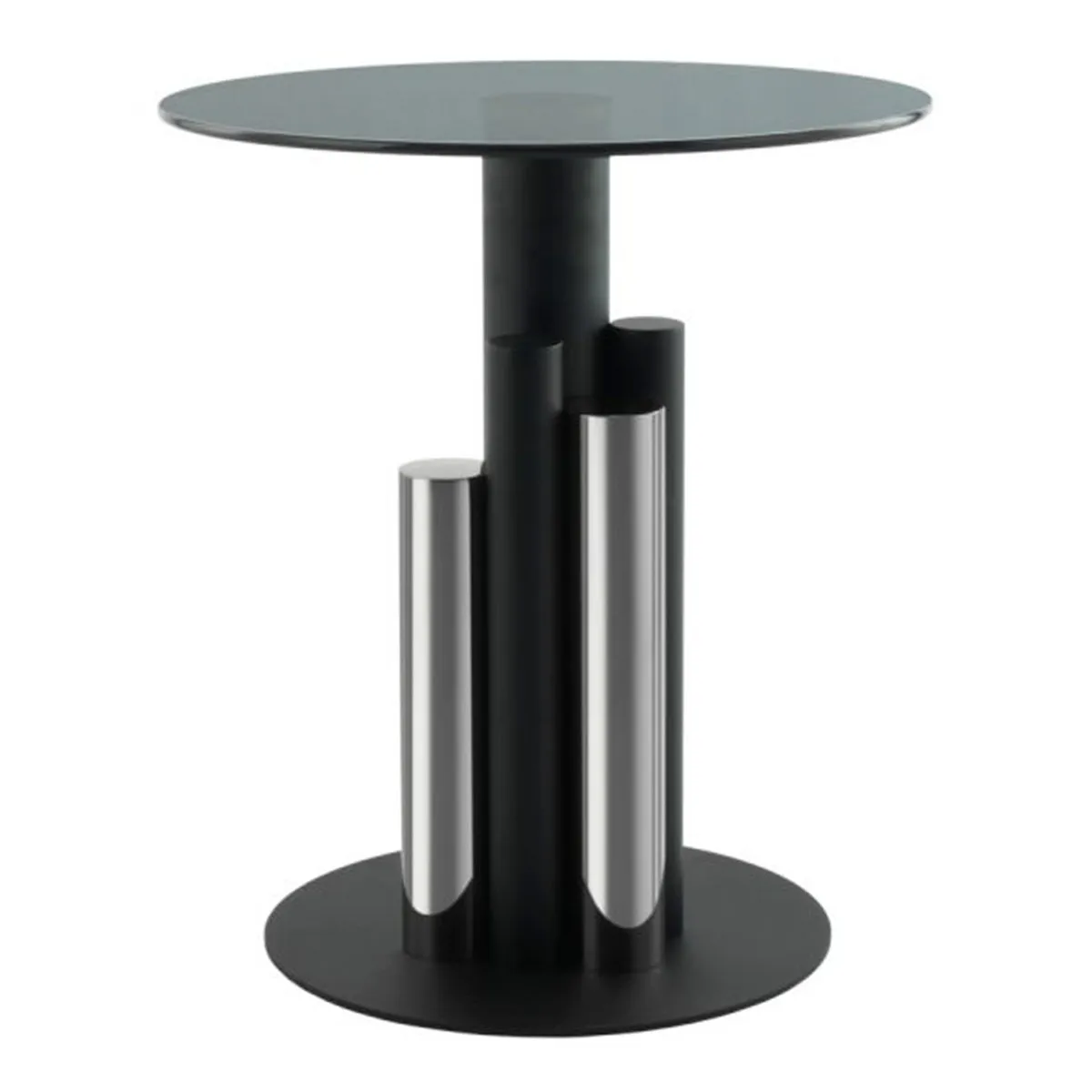Non Communiqué Gris Table D'appoint Design "Paula" 50Cm Argent & - Image 2