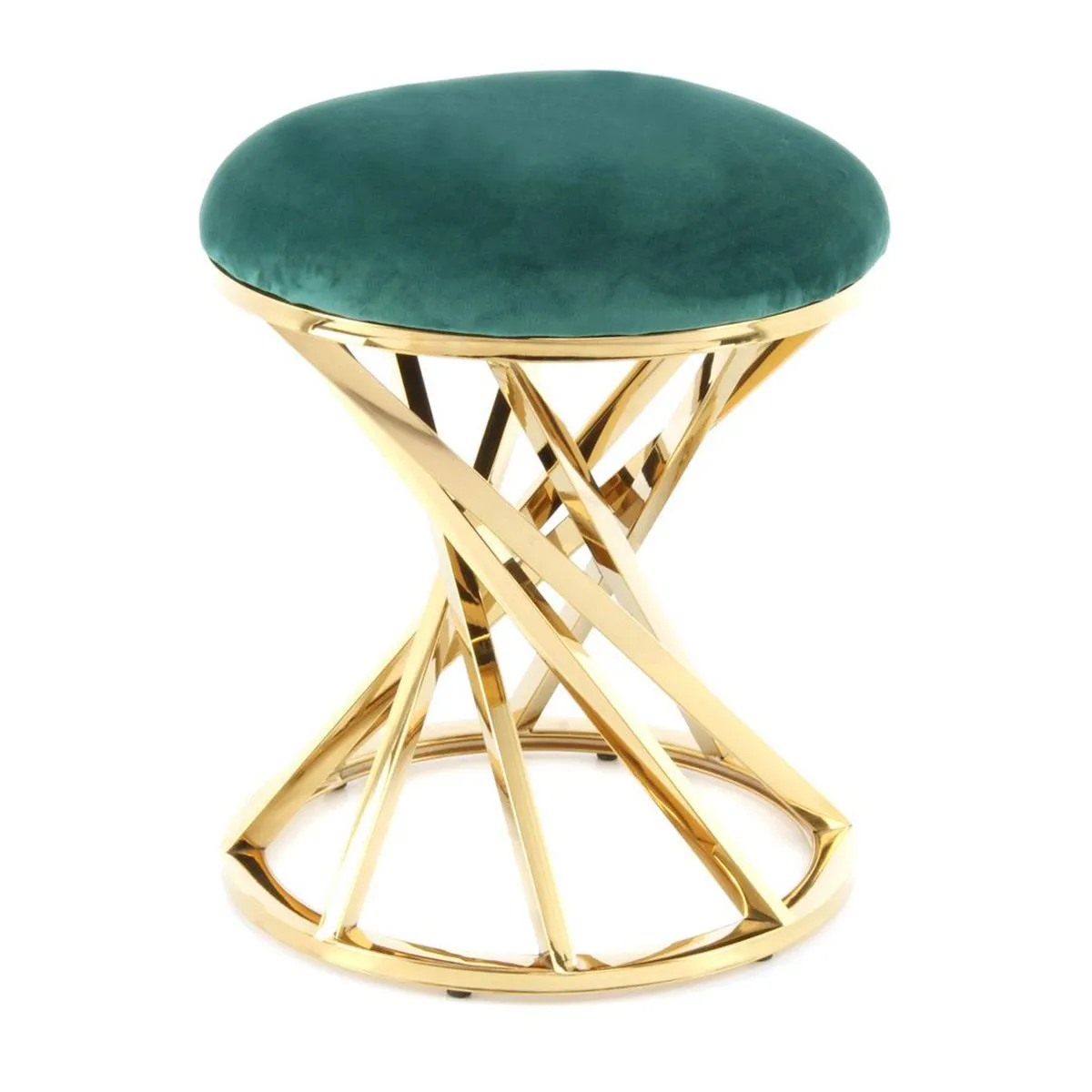 Tabouret Design Wesley 49cm Vert & Or