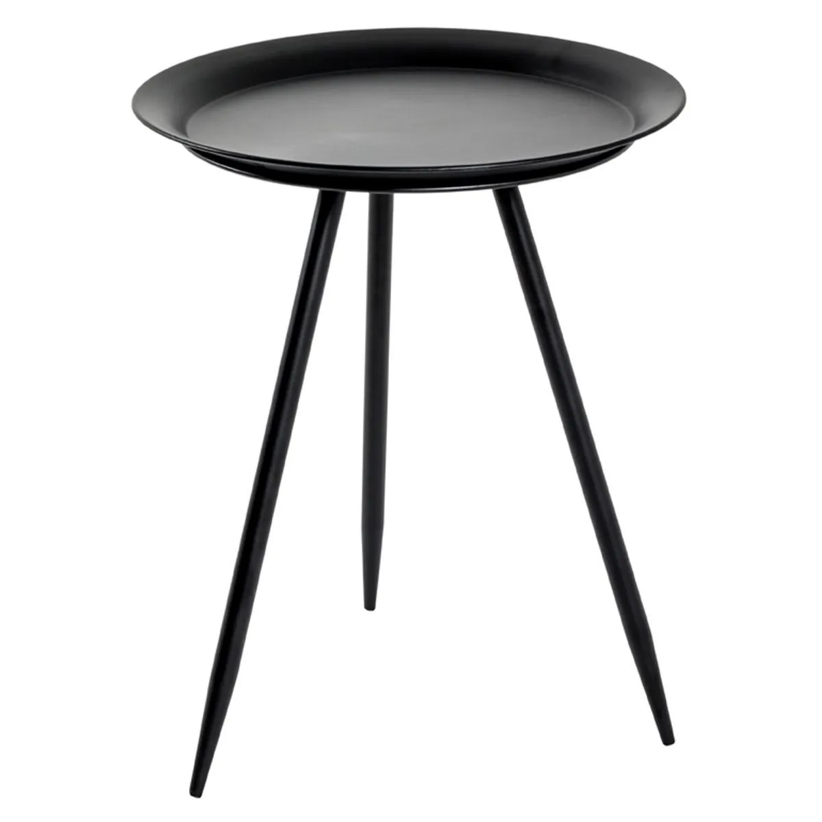 Paris Prix Noir Table D'appoint Design En Métal Laqué 47Cm