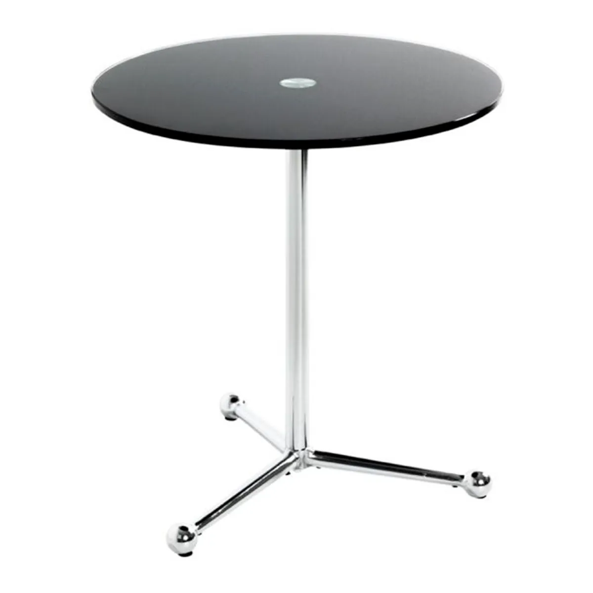 Generique Noir Table D'appoint Design "Limana" 50Cm & Chromé - Image 3