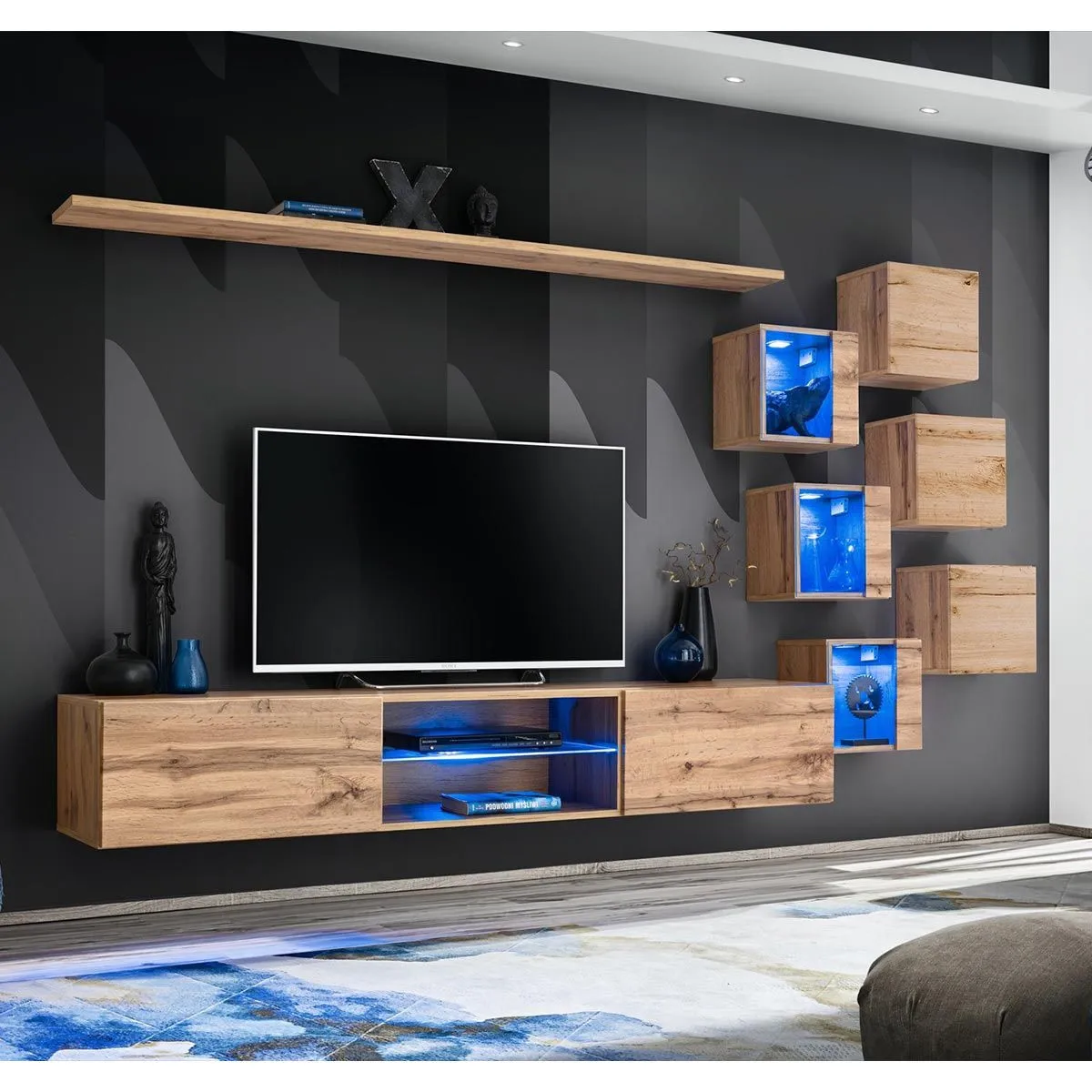 Ensemble Meuble TV Switch XXI 260cm & Naturel - vue 8