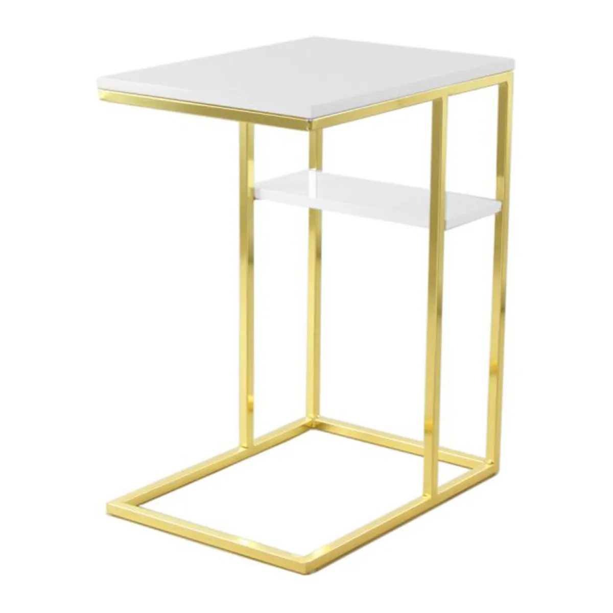 Generique Blanc Table D'appoint Design "Maud" 60Cm & Or - Image 3