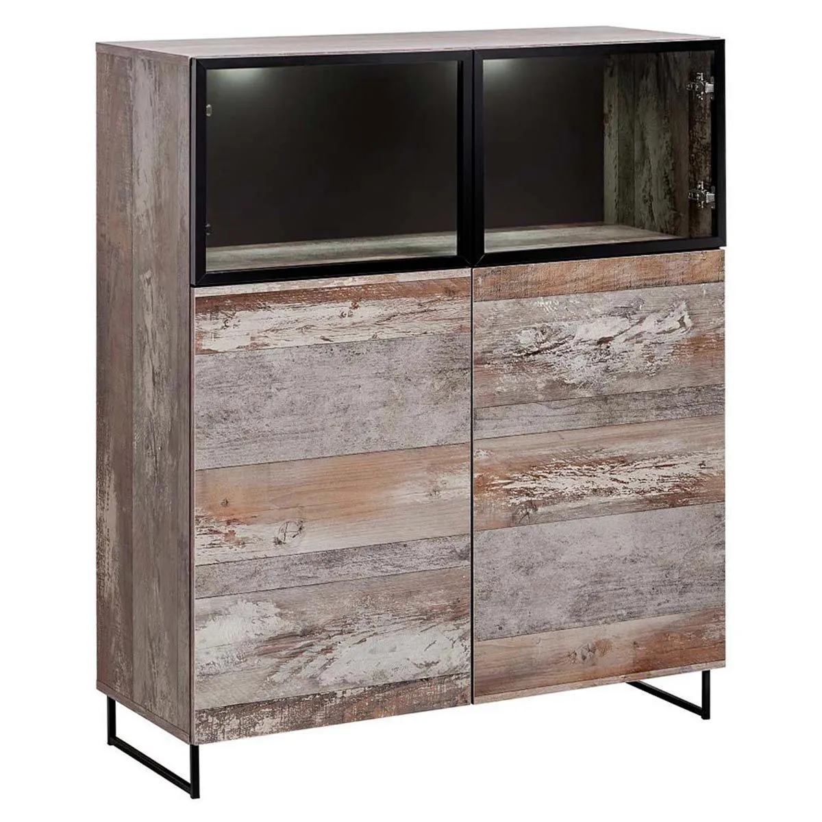Paris Prix Buffet Design 2 Portes Plank 120Cm Naturel