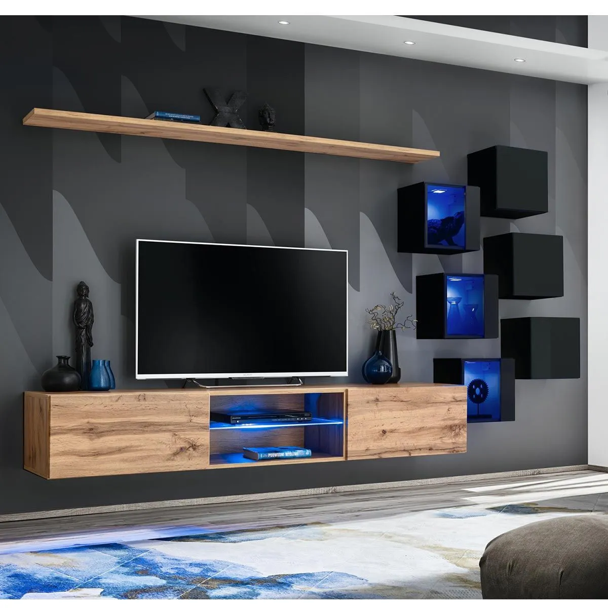 Ensemble Meuble TV Switch XXI 260cm & Naturel - vue 5