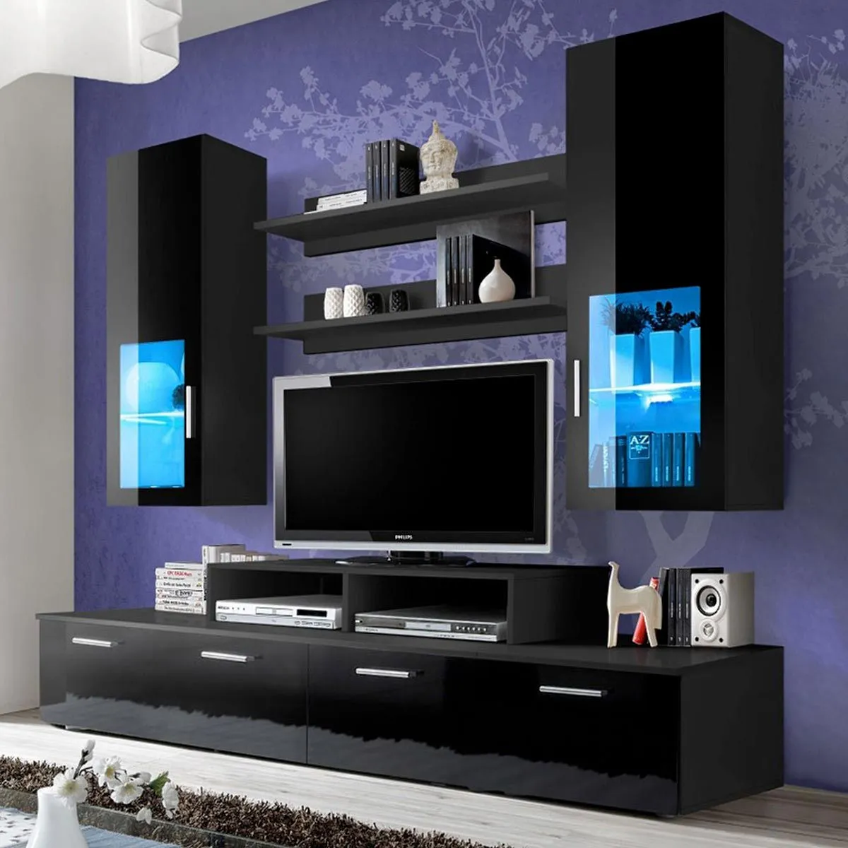 Meuble TV Mural Design Mini 200cm