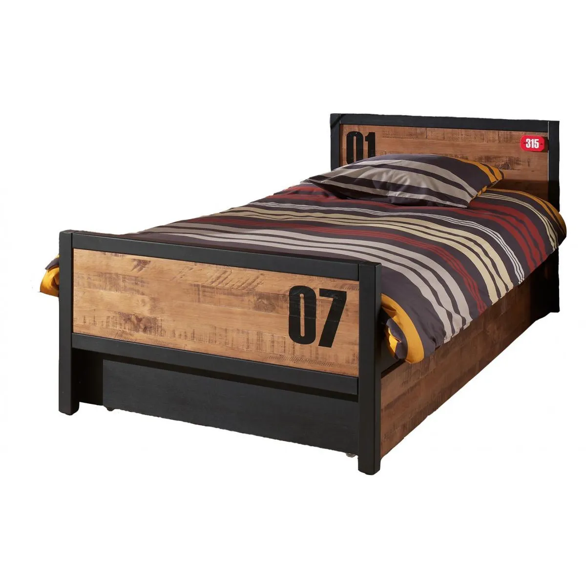 Vipack ALEX Lit Simple 90x200 pin massif + Sommier + Lit gigogne Vipack ALEX Lit Simple 90x200 pin massif + Sommier + Lit gigogne