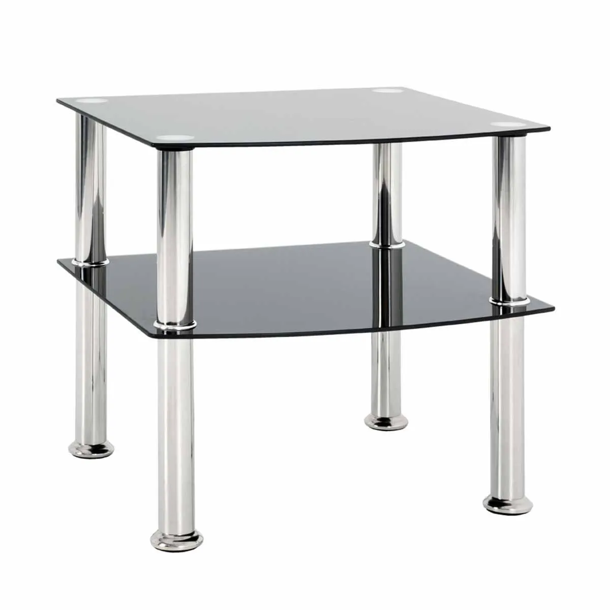 Paris Prix Noir Table D'appoint En Verre Gaïa 45Cm